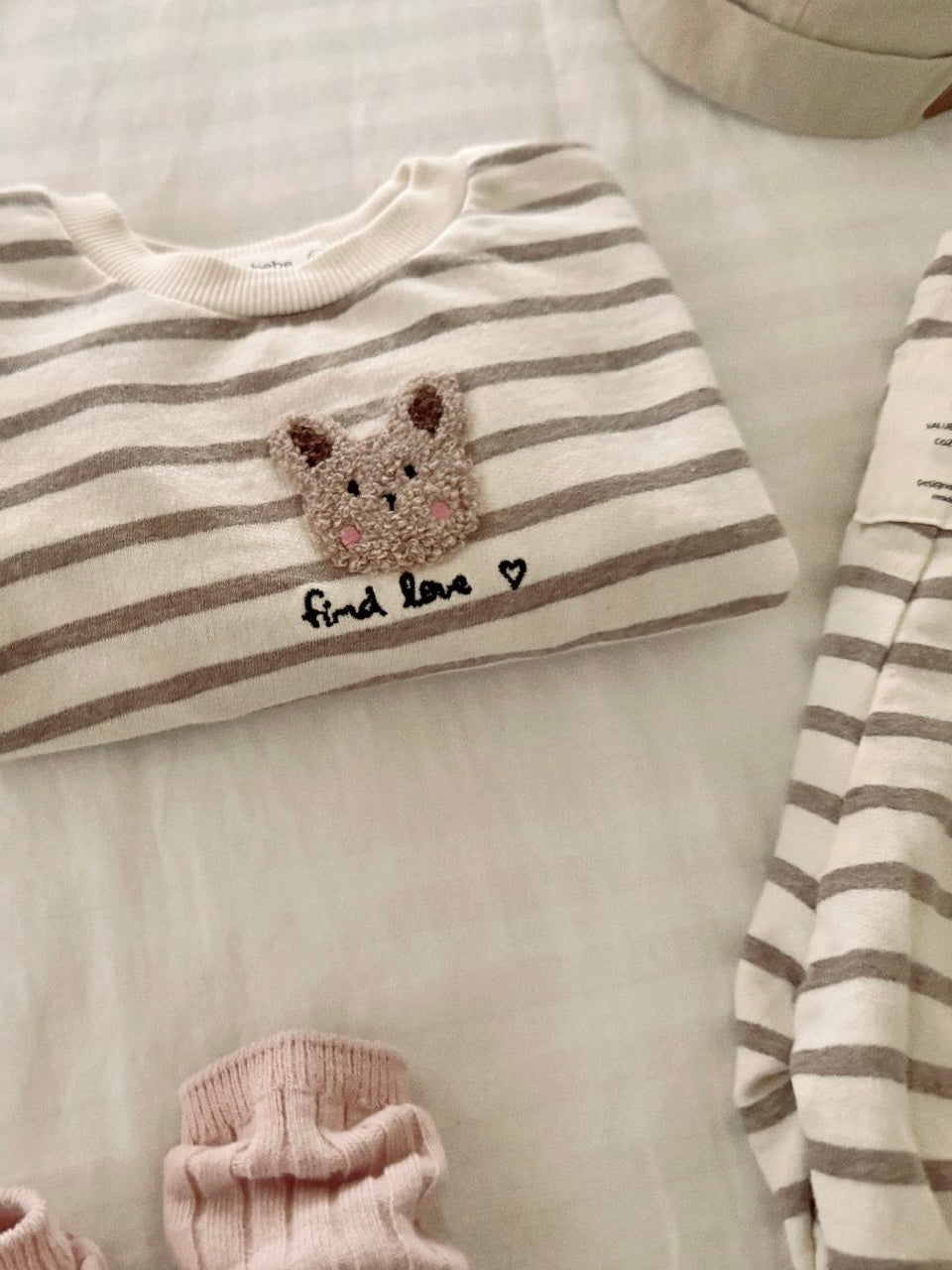 Bunny stripe sweatshirt
