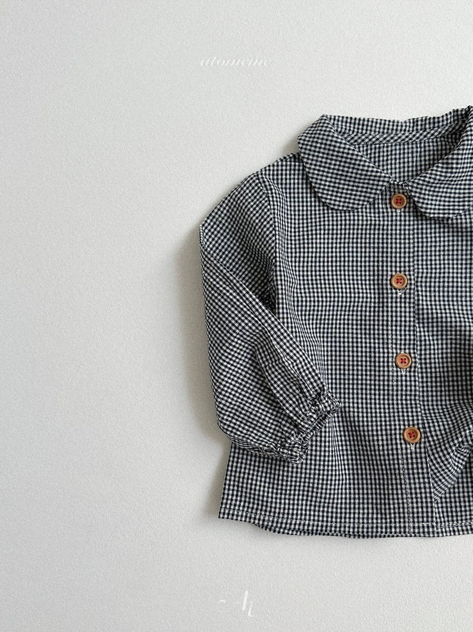 Ini check pattern blouse