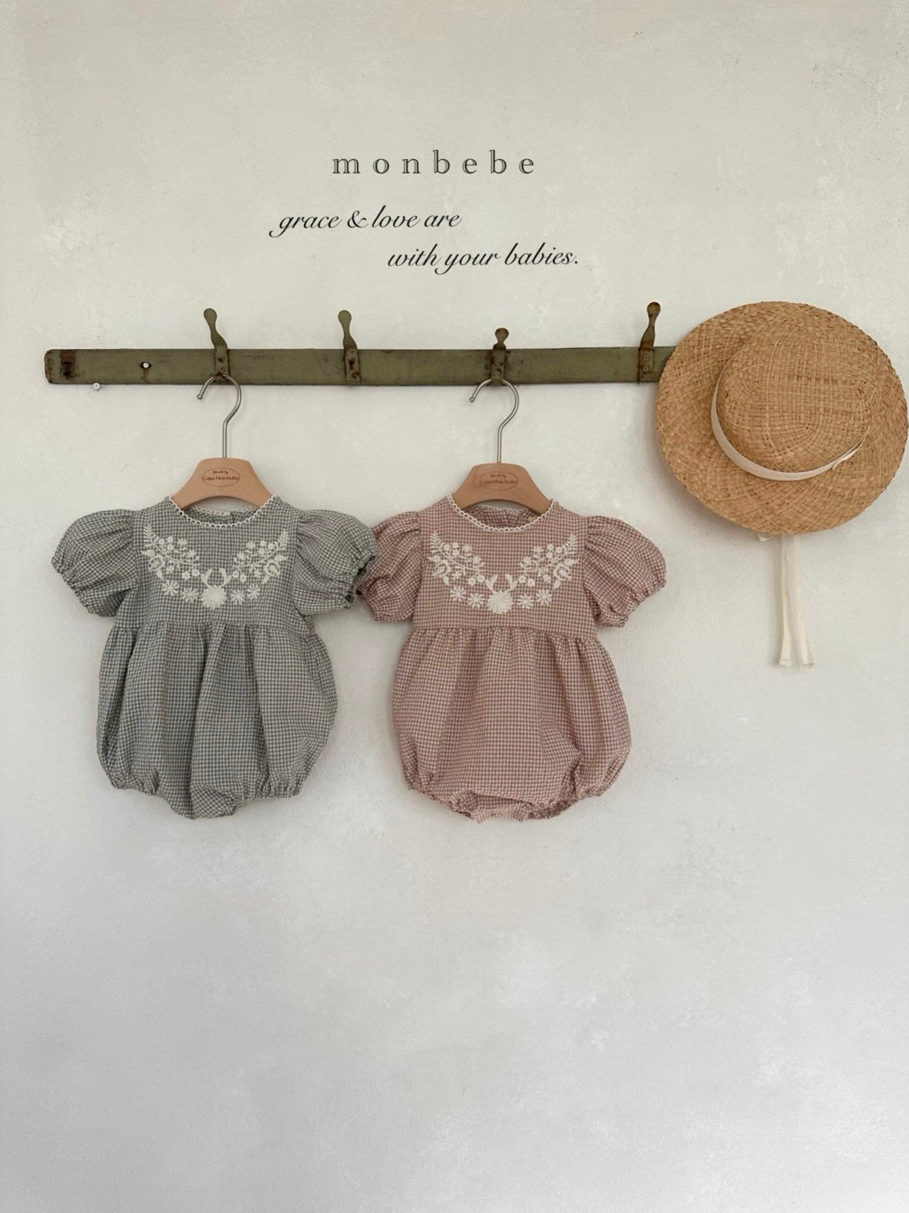 Hannah embroidery rompers