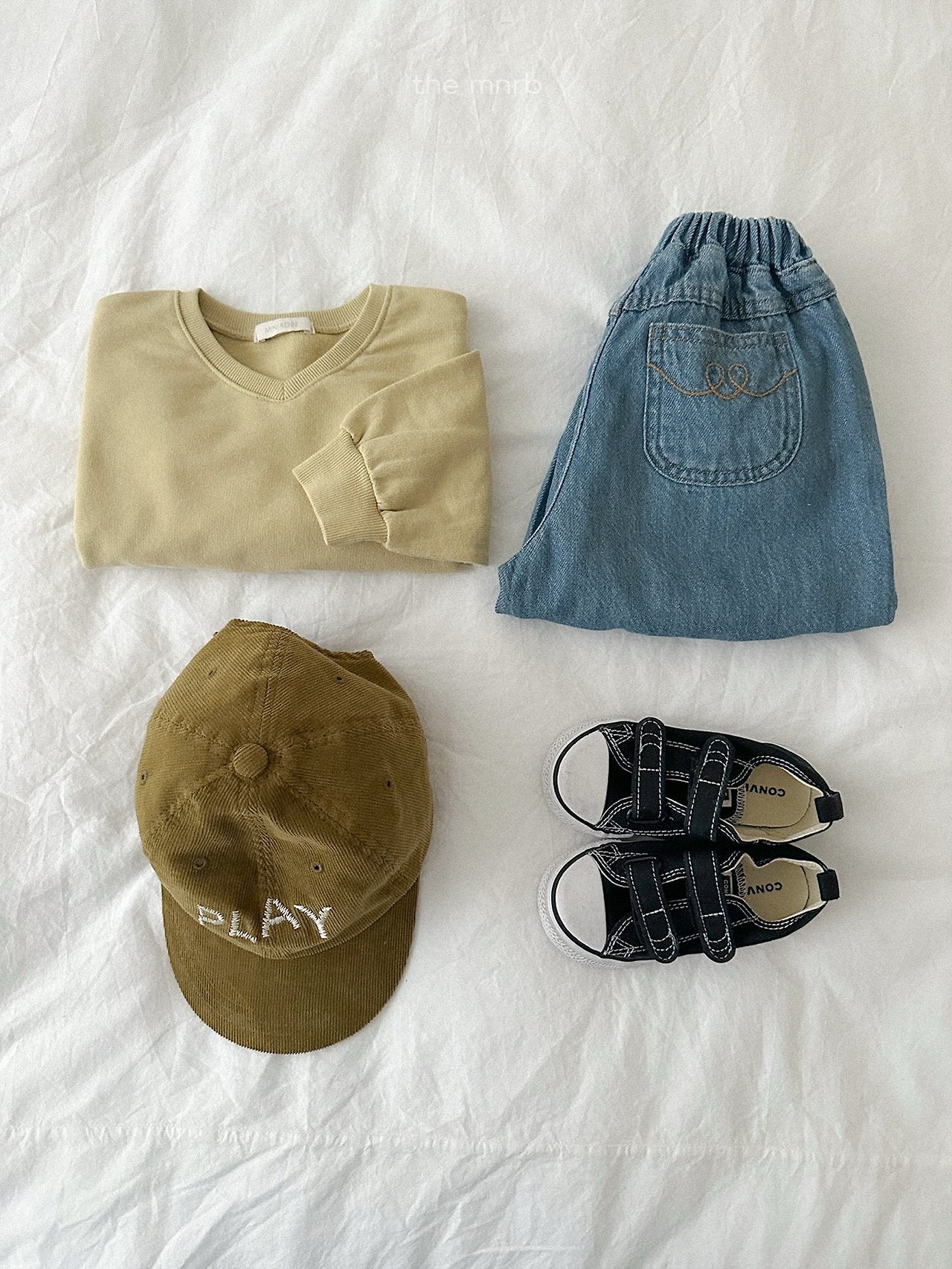 Stitch denim jogger pants