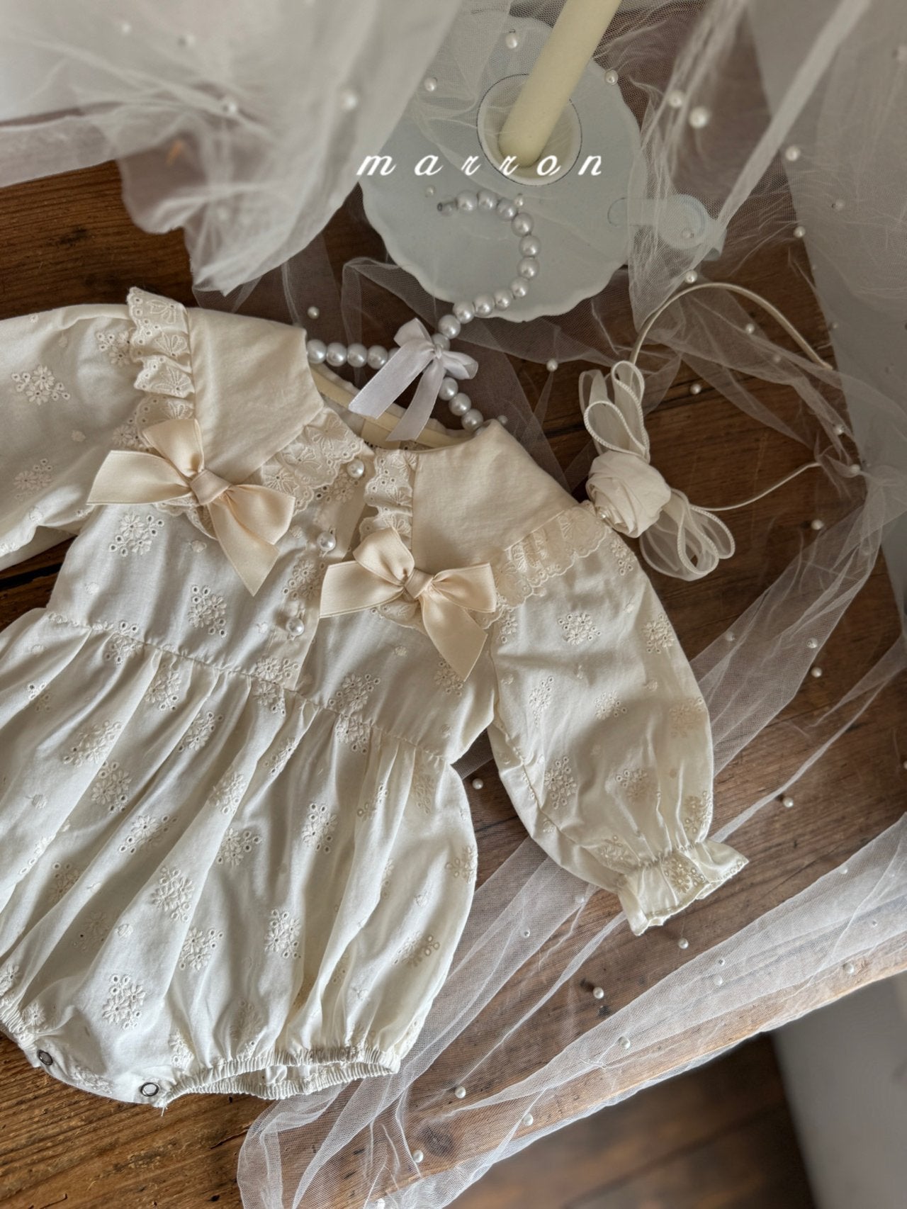 Petit ribbon rompers