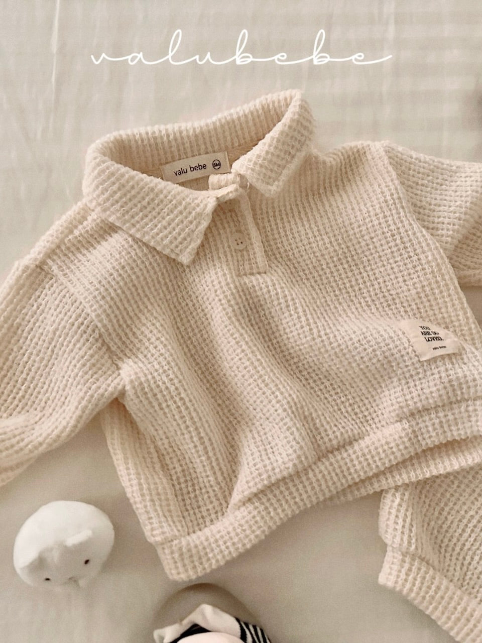 Texture knit polo shirt