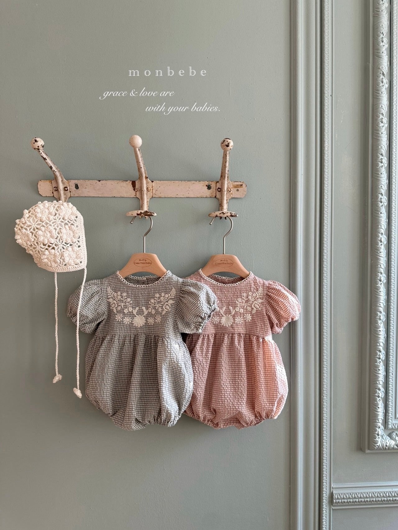 Hannah embroidery rompers