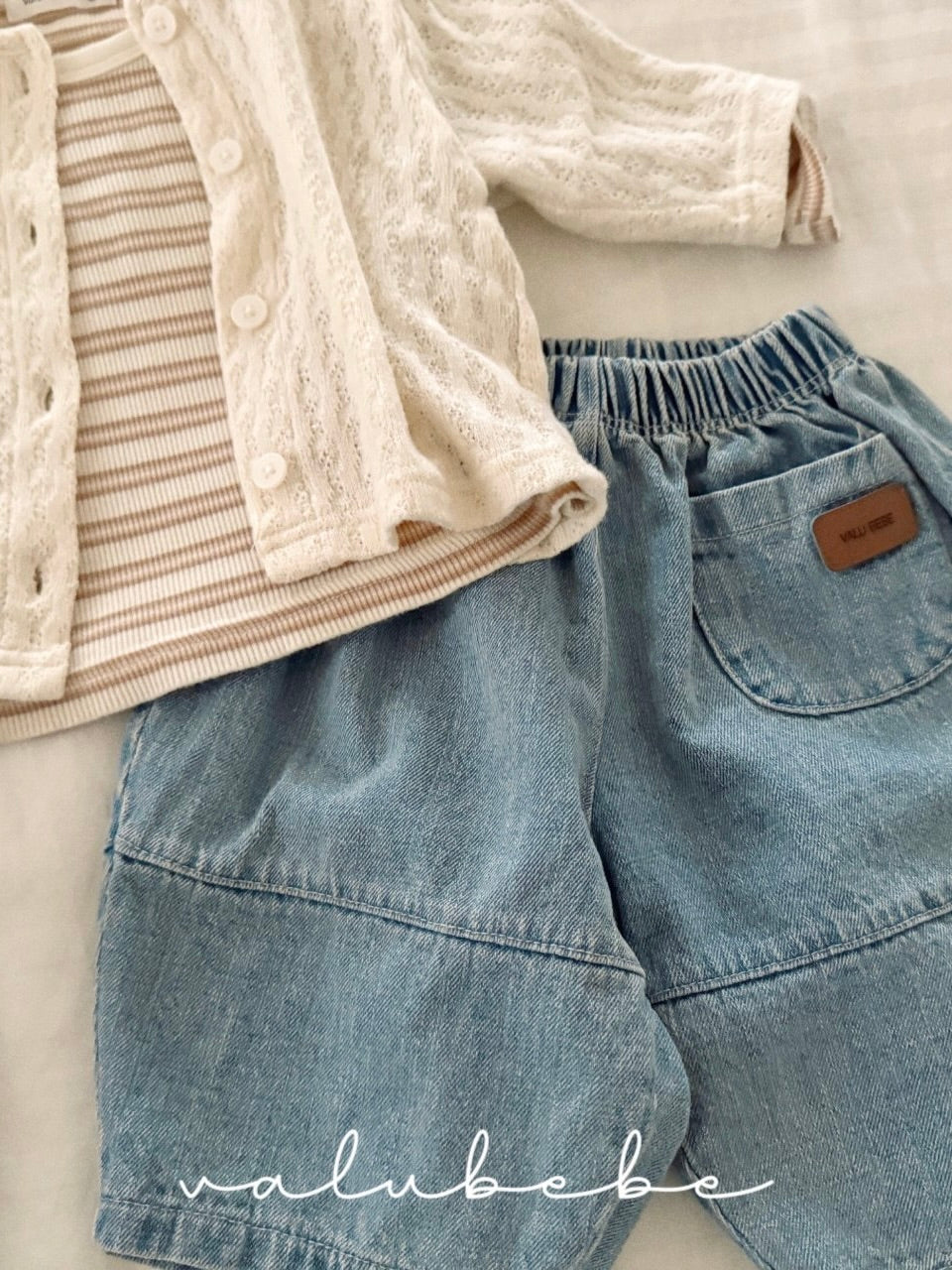 Wide leg denim pants