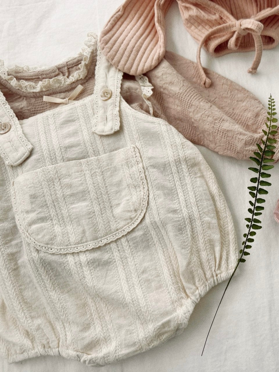 Lace suspender rompers (baby)