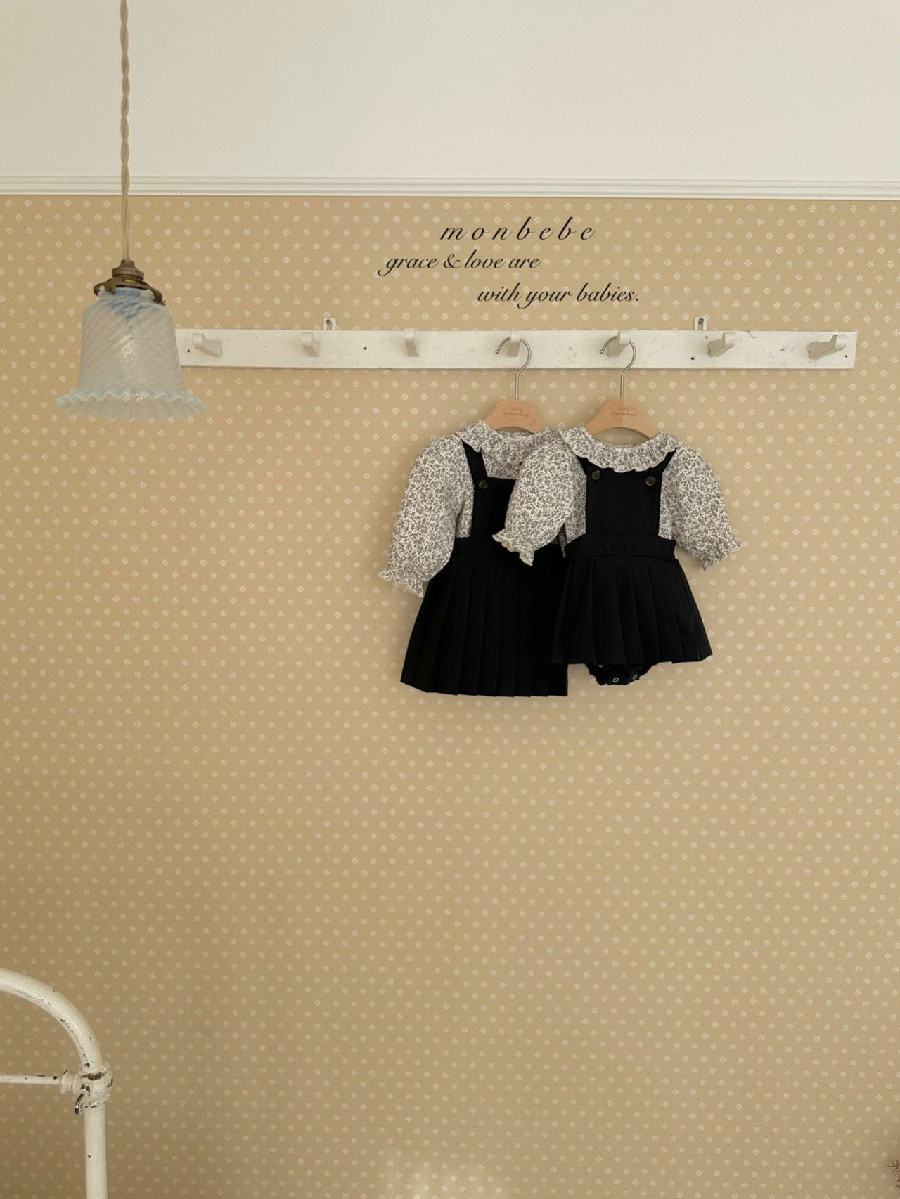 Emma pleated suspender skirt and rompers