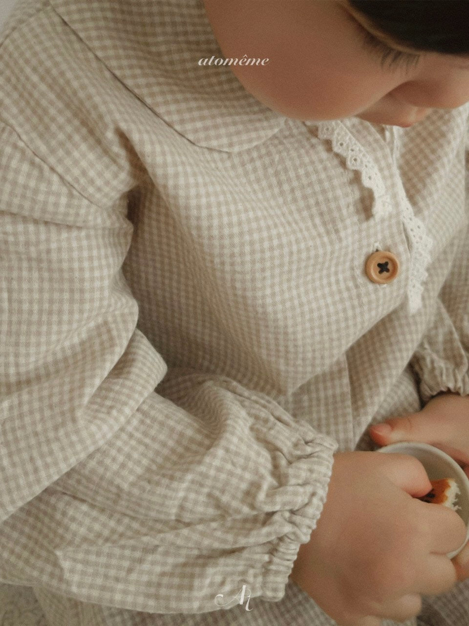 Ini check pattern blouse