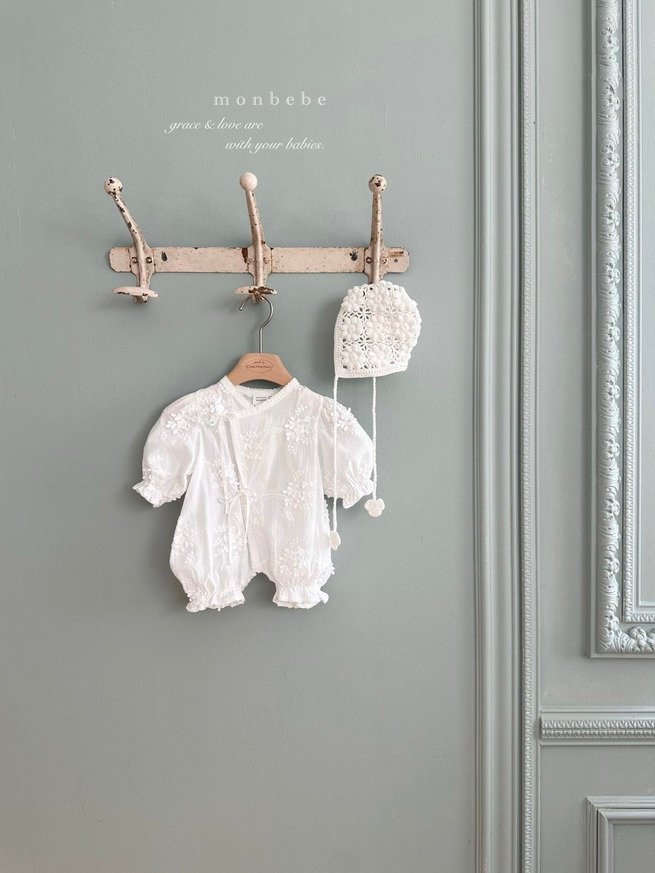 Flora newborn rompers