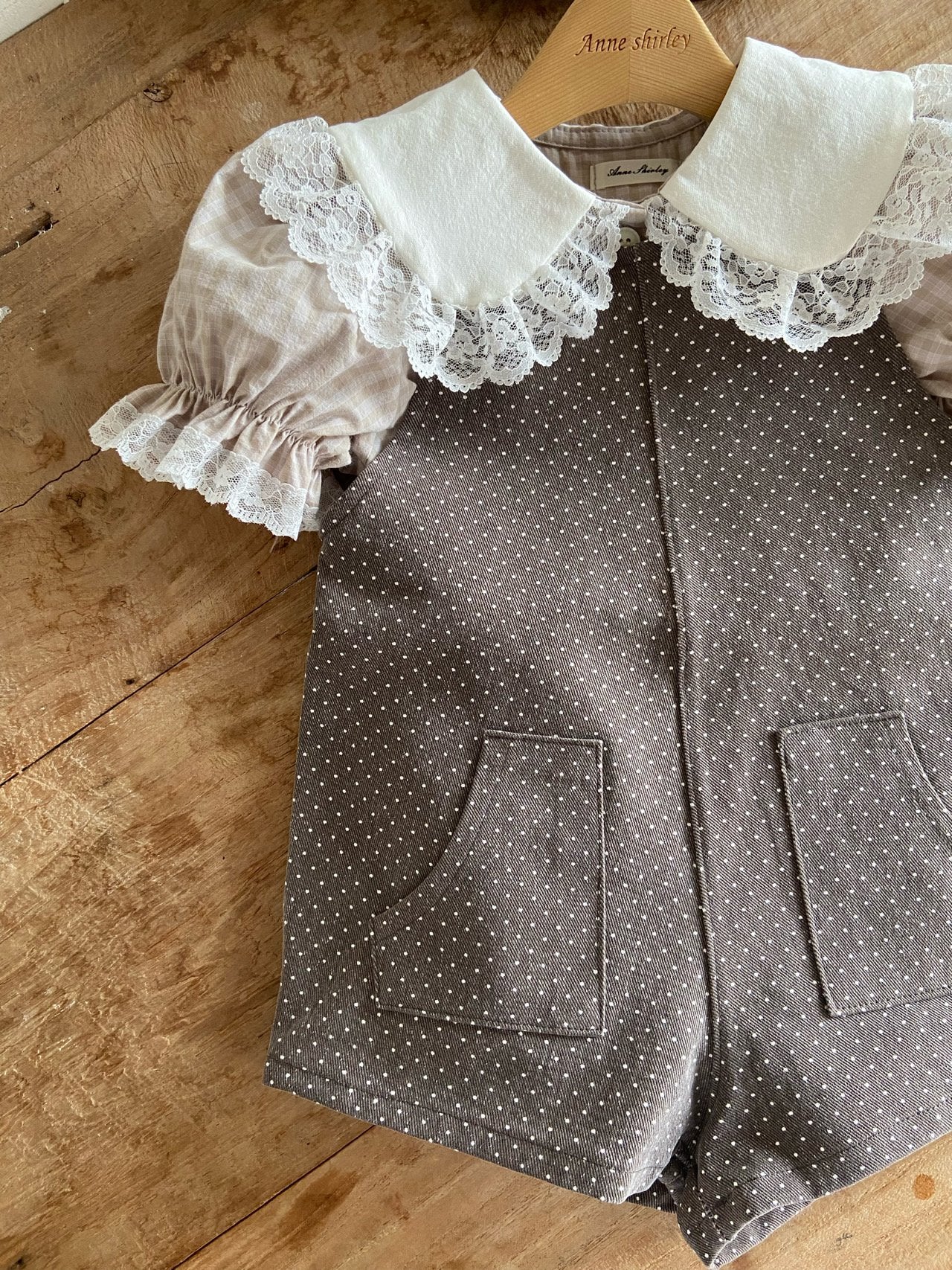 Polka dot overall