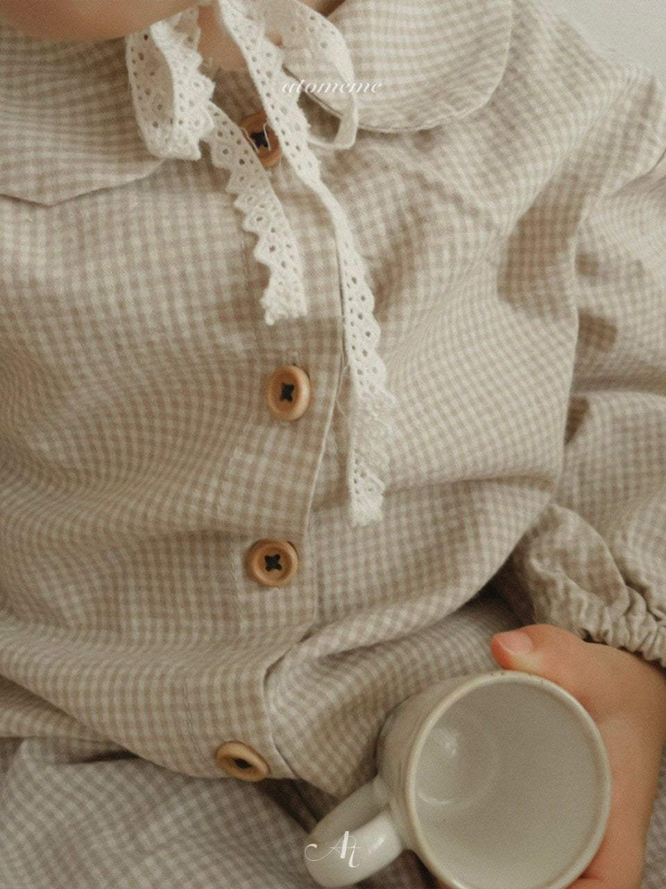Ini check pattern blouse