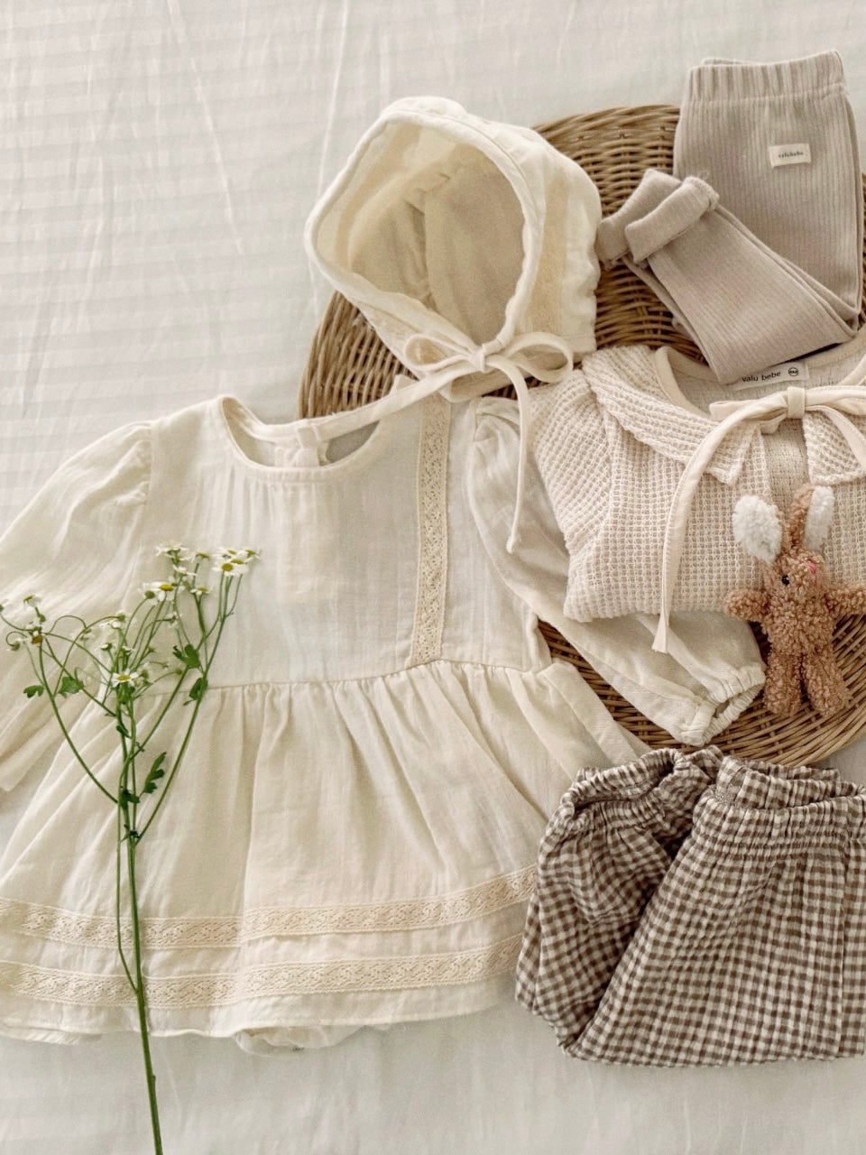 Pintuck baby one piece