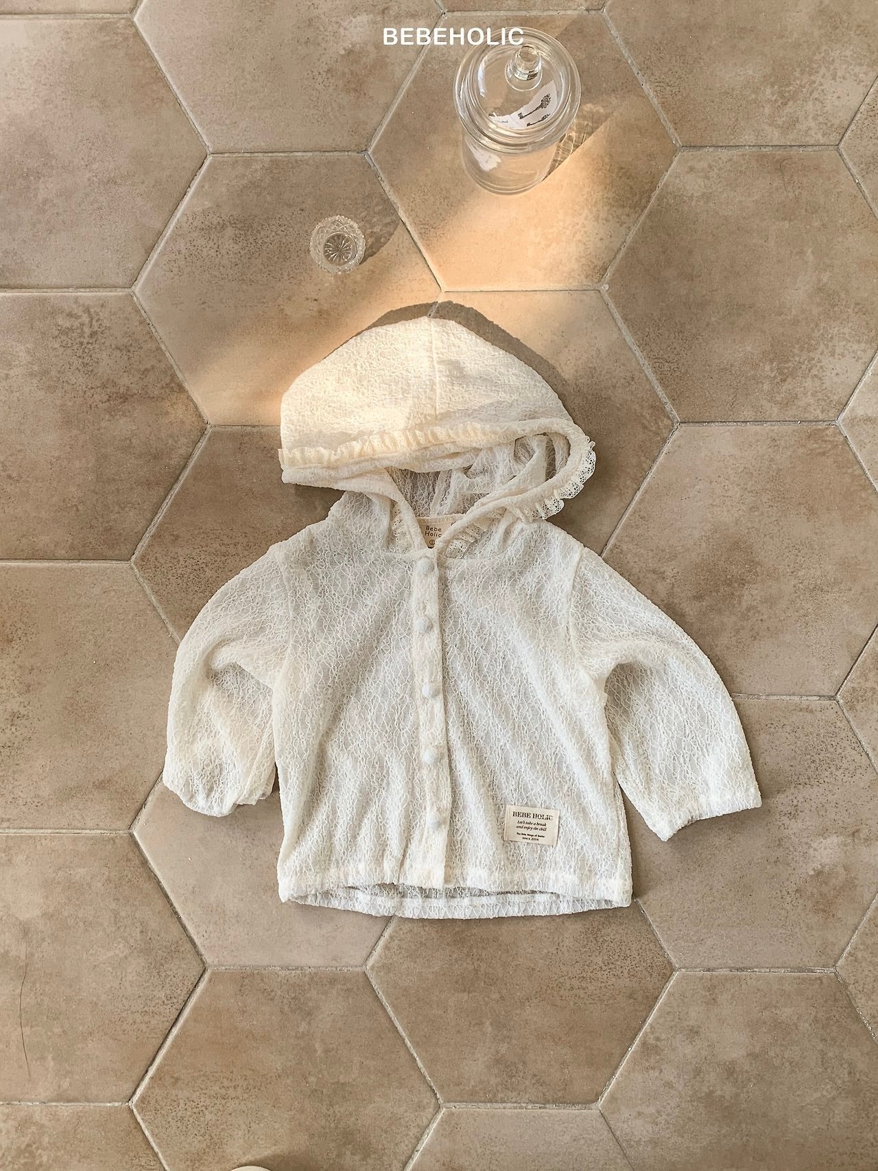 Lace hooded jacket
