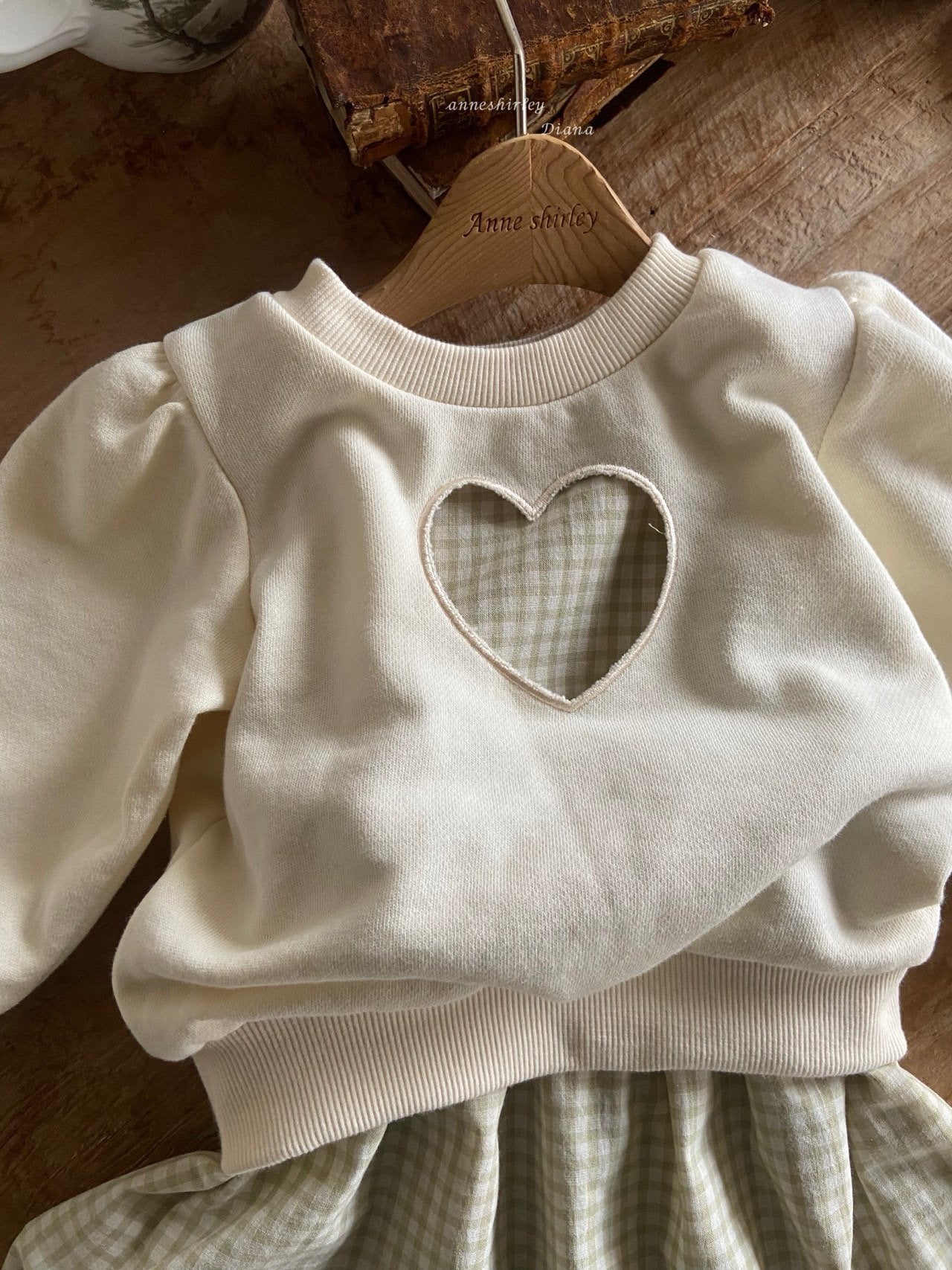 Waffle knit sweatshirt