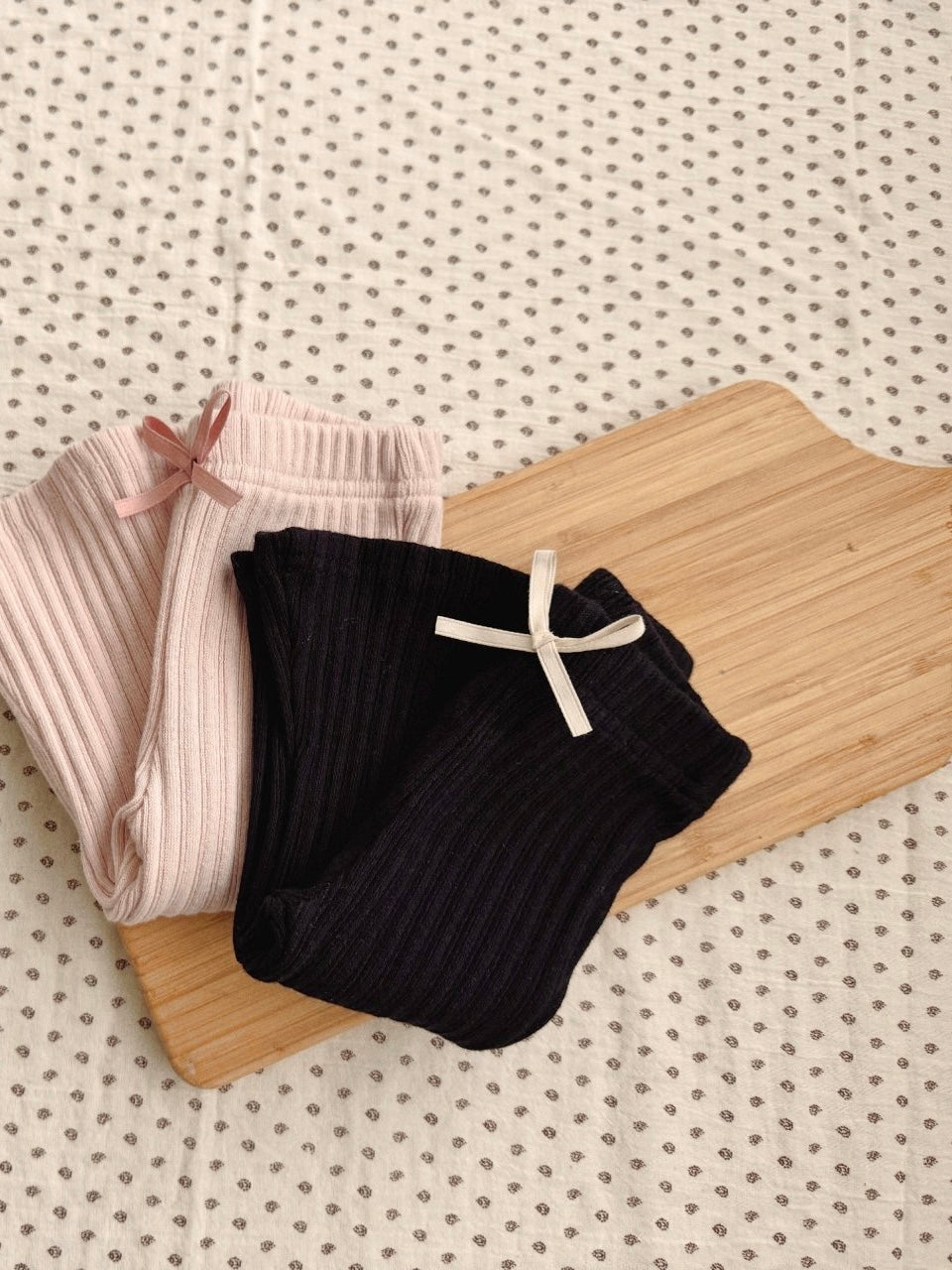 Ribbon bootcut pants