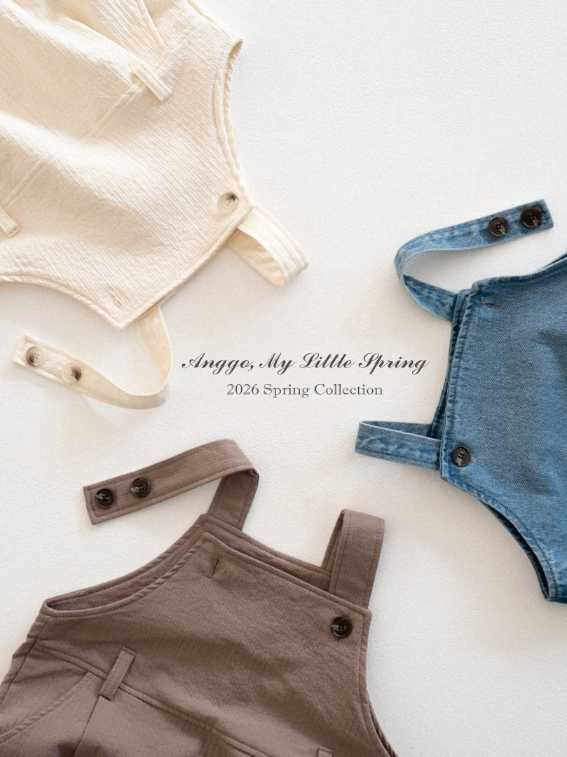 Pine overall rompers