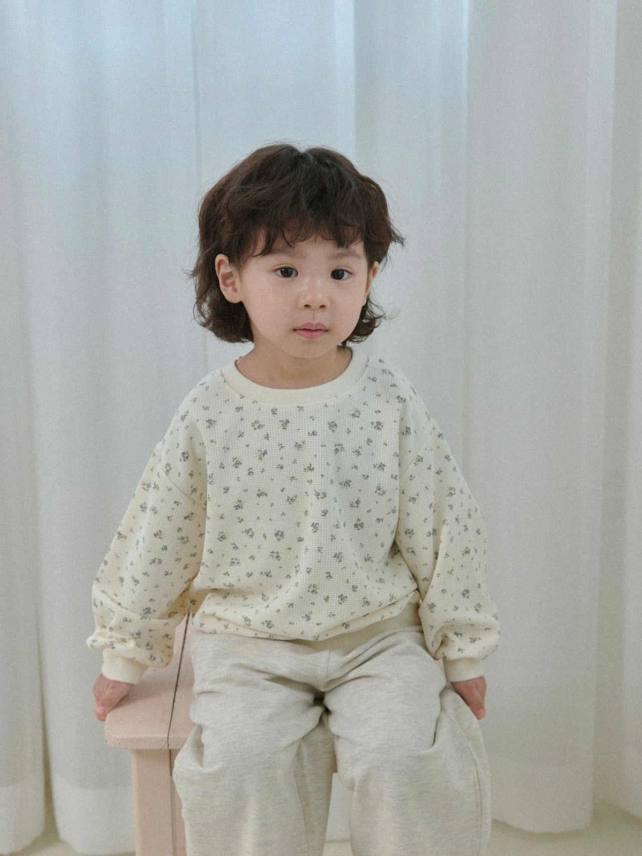 Flower waffle sweatshirt