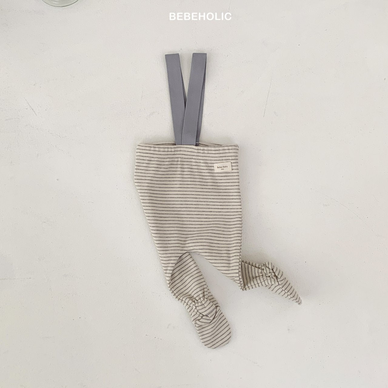 Bebe stripe suspender leggings