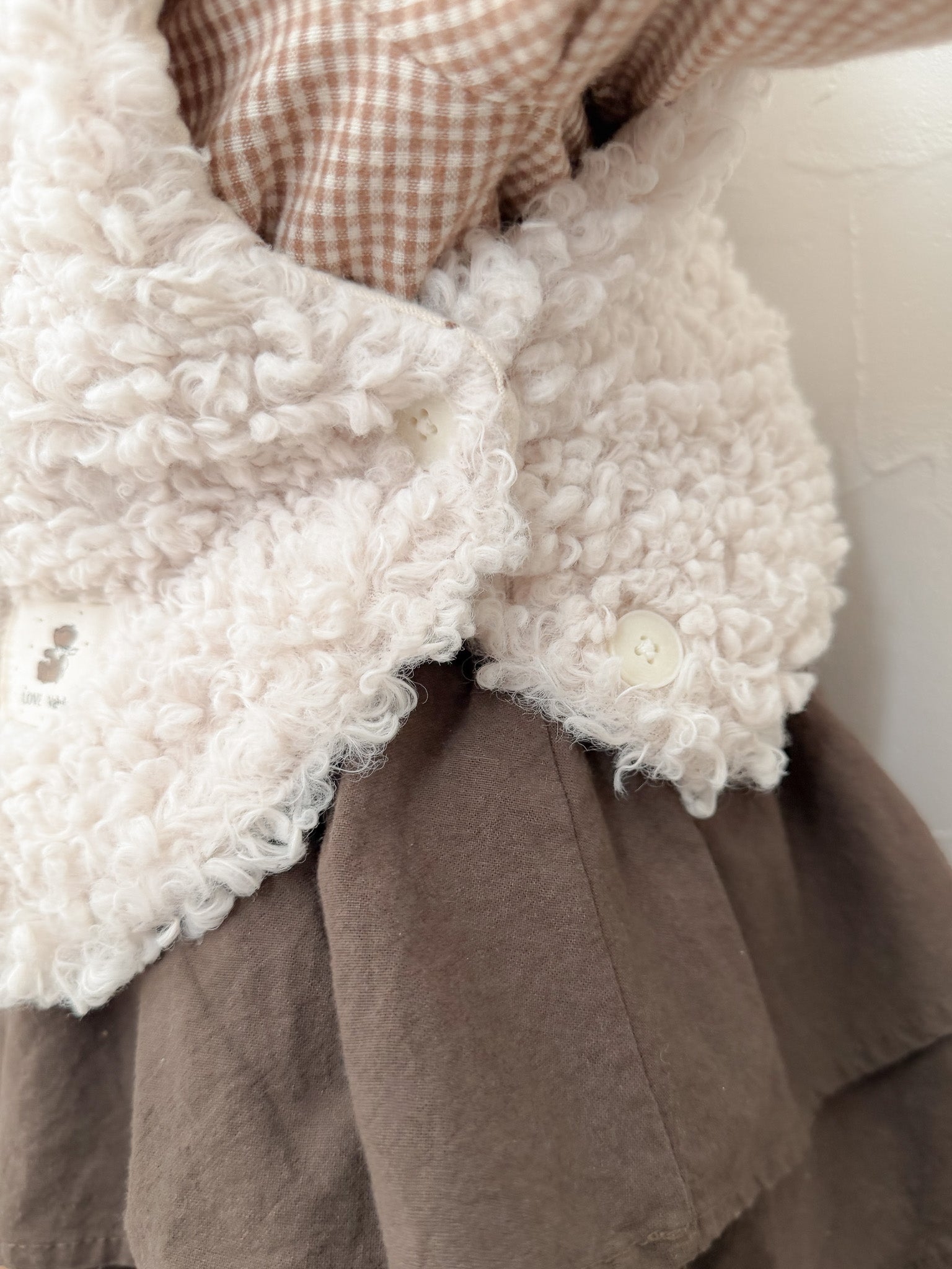 Baby lamb boa vest