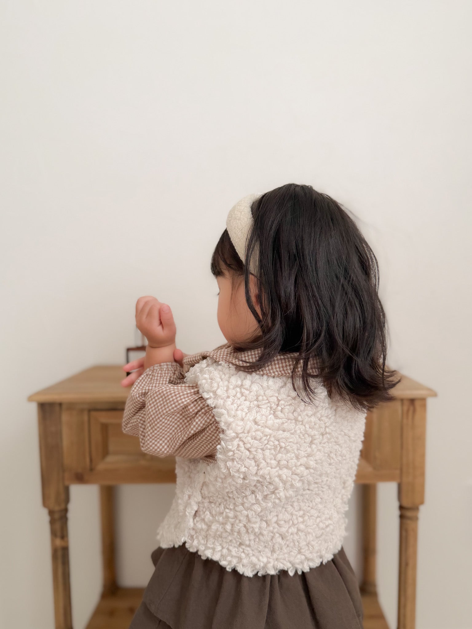 Baby lamb boa vest