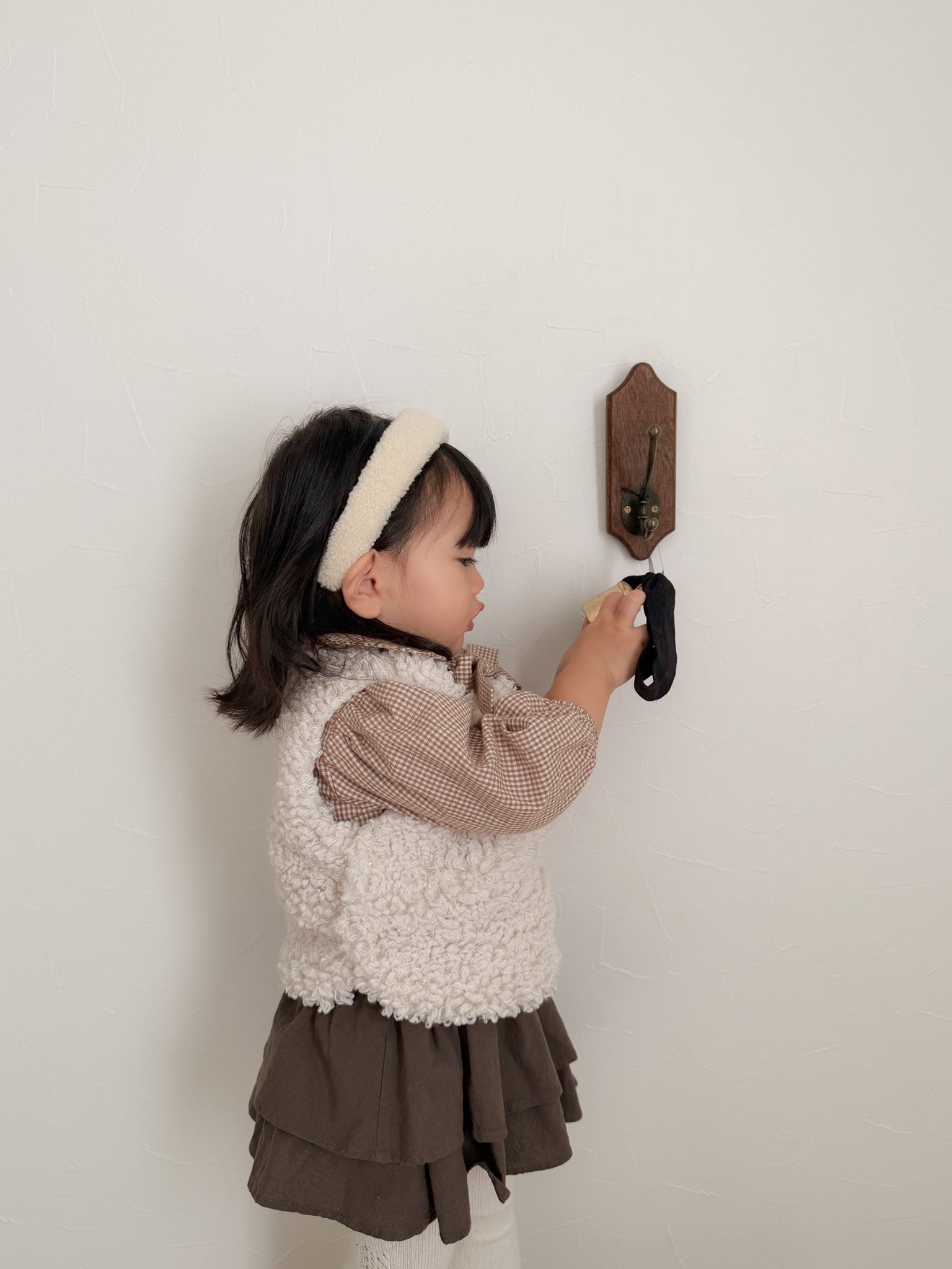 Baby lamb boa vest