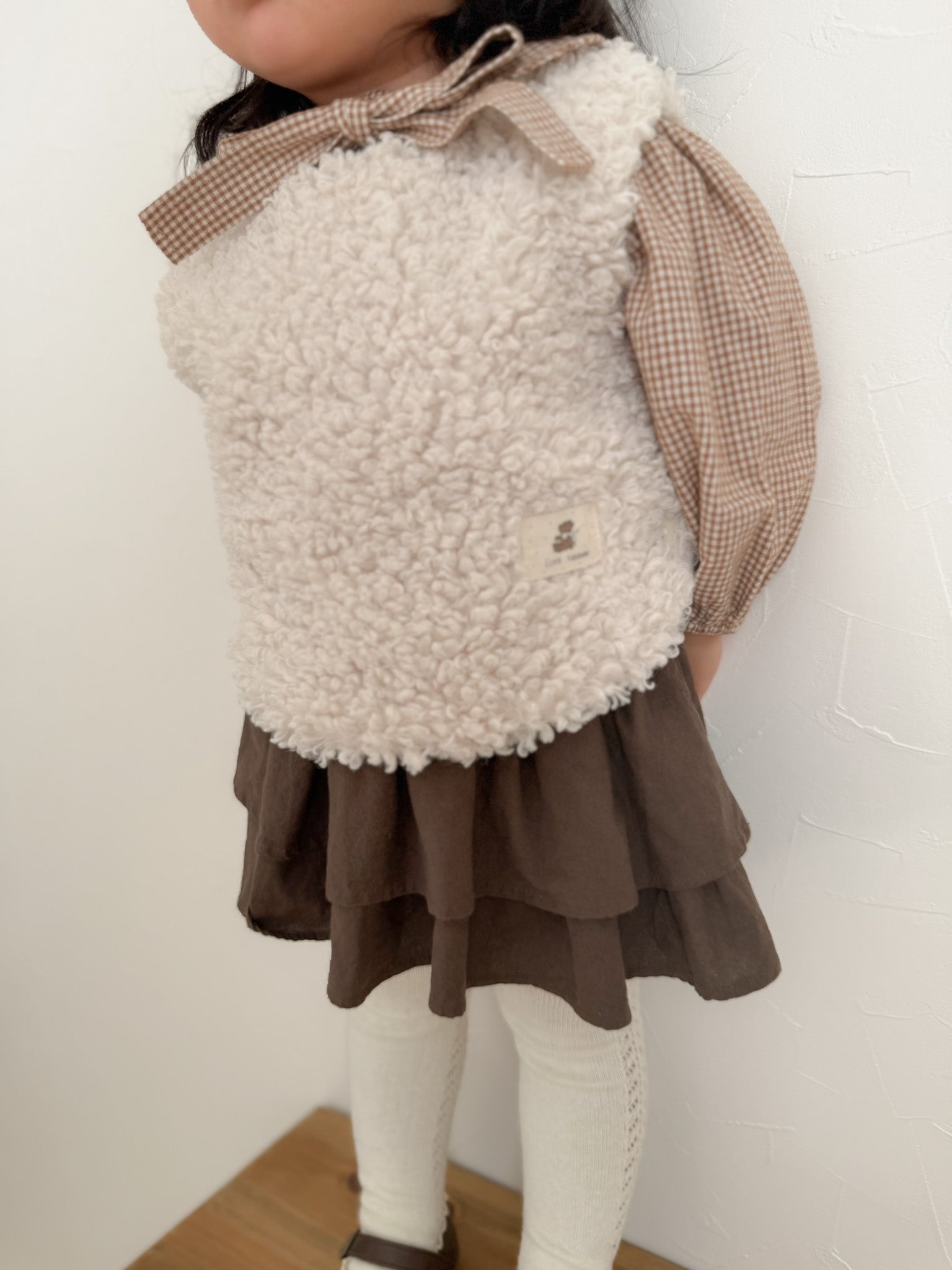 Baby lamb boa vest