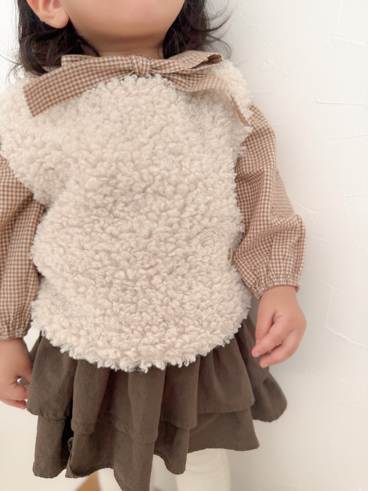 Baby lamb boa vest