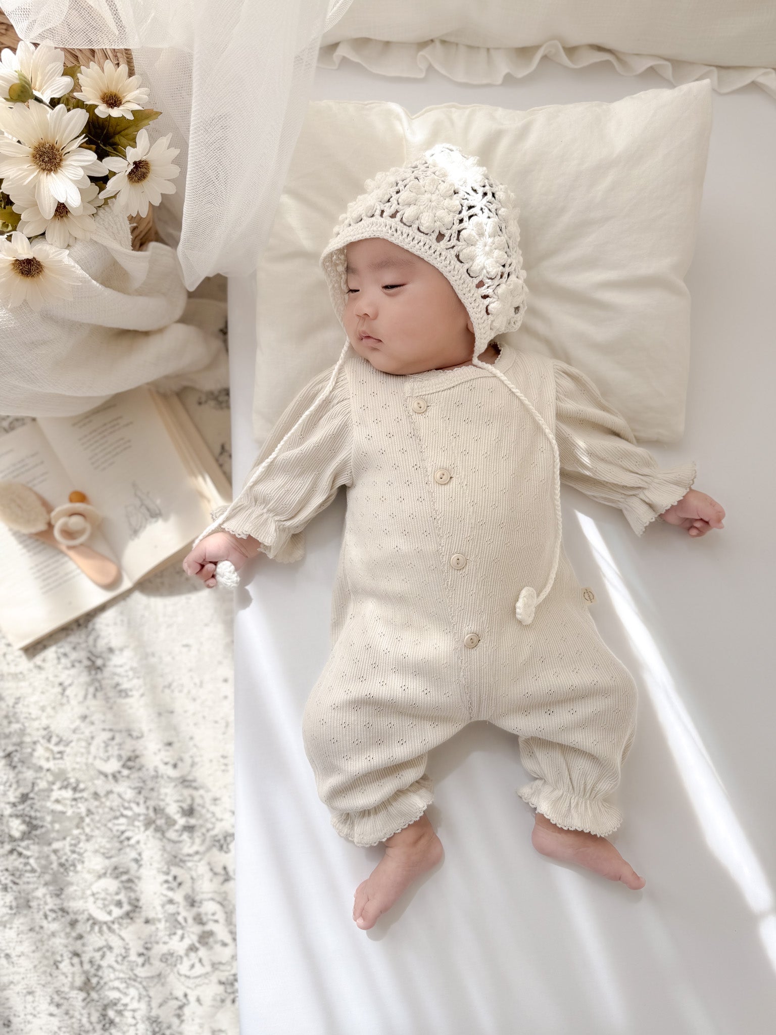 Selina newborn rompers