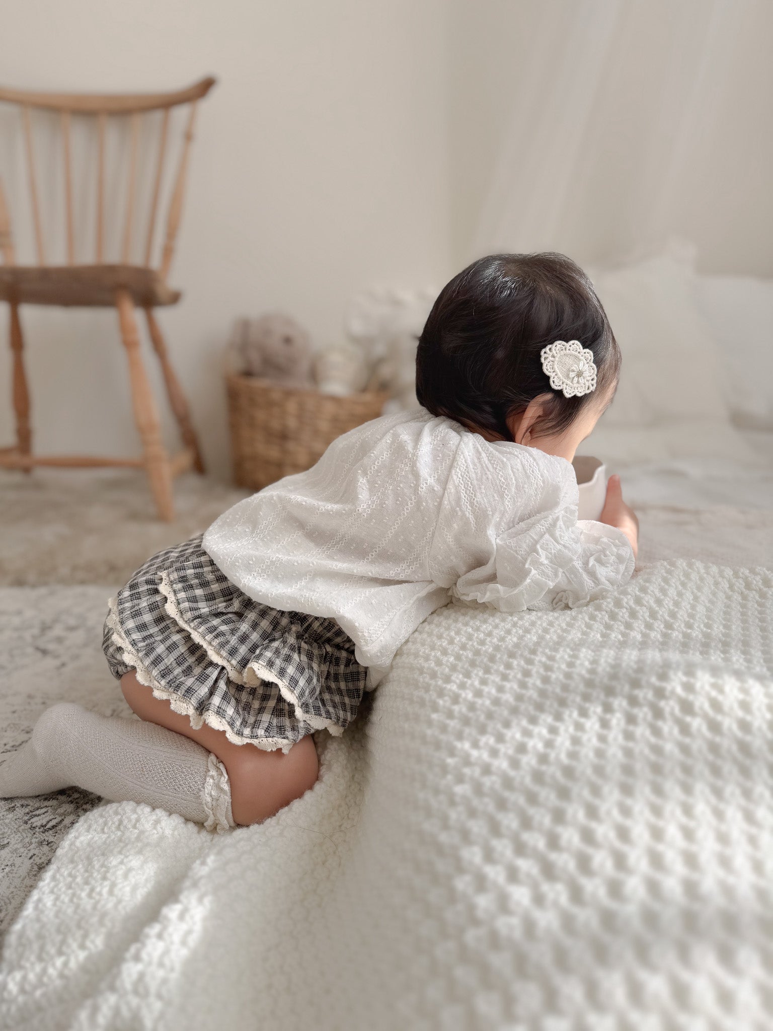 Shirley check frill bloomer