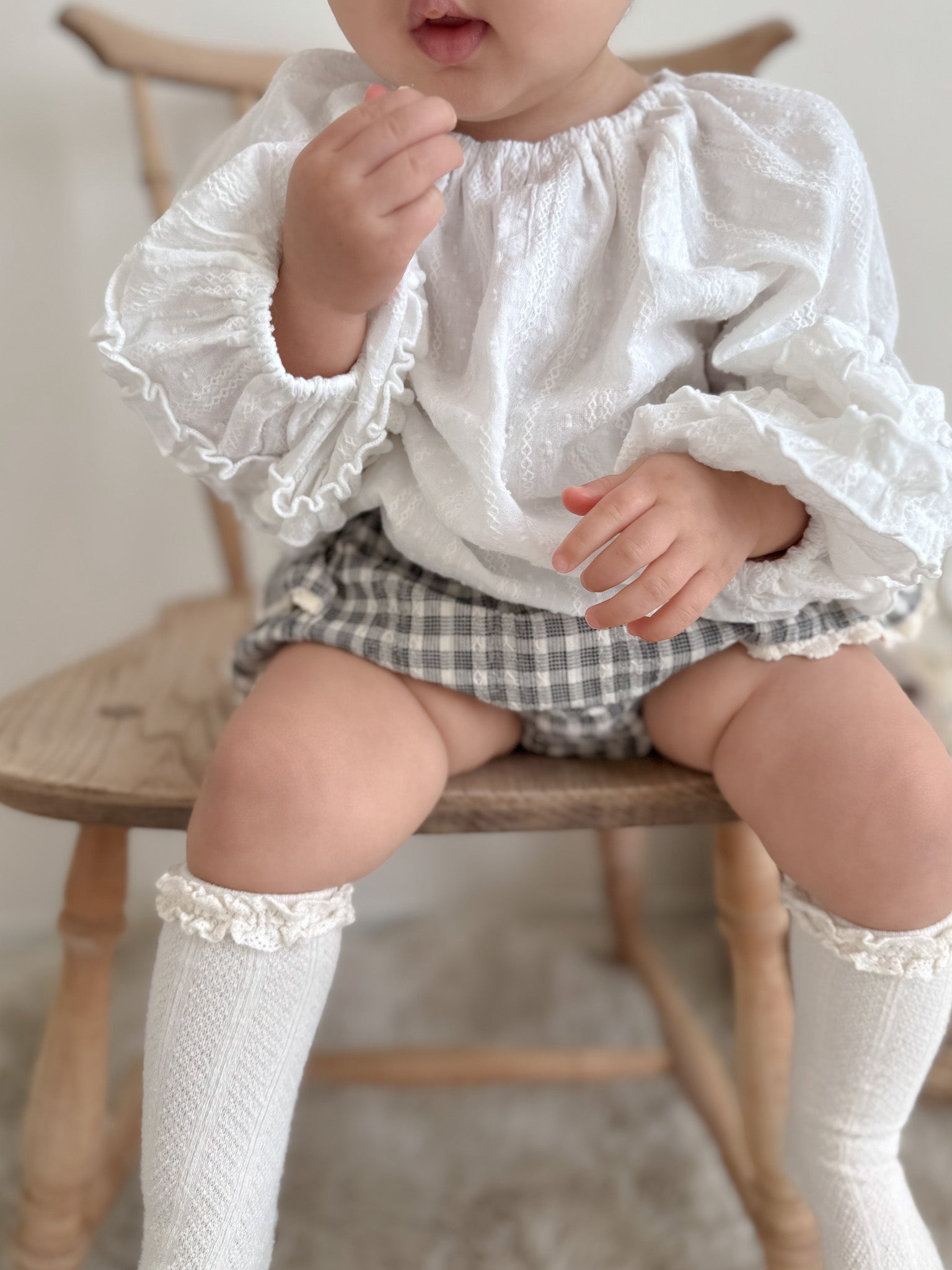 Shirley check frill bloomer