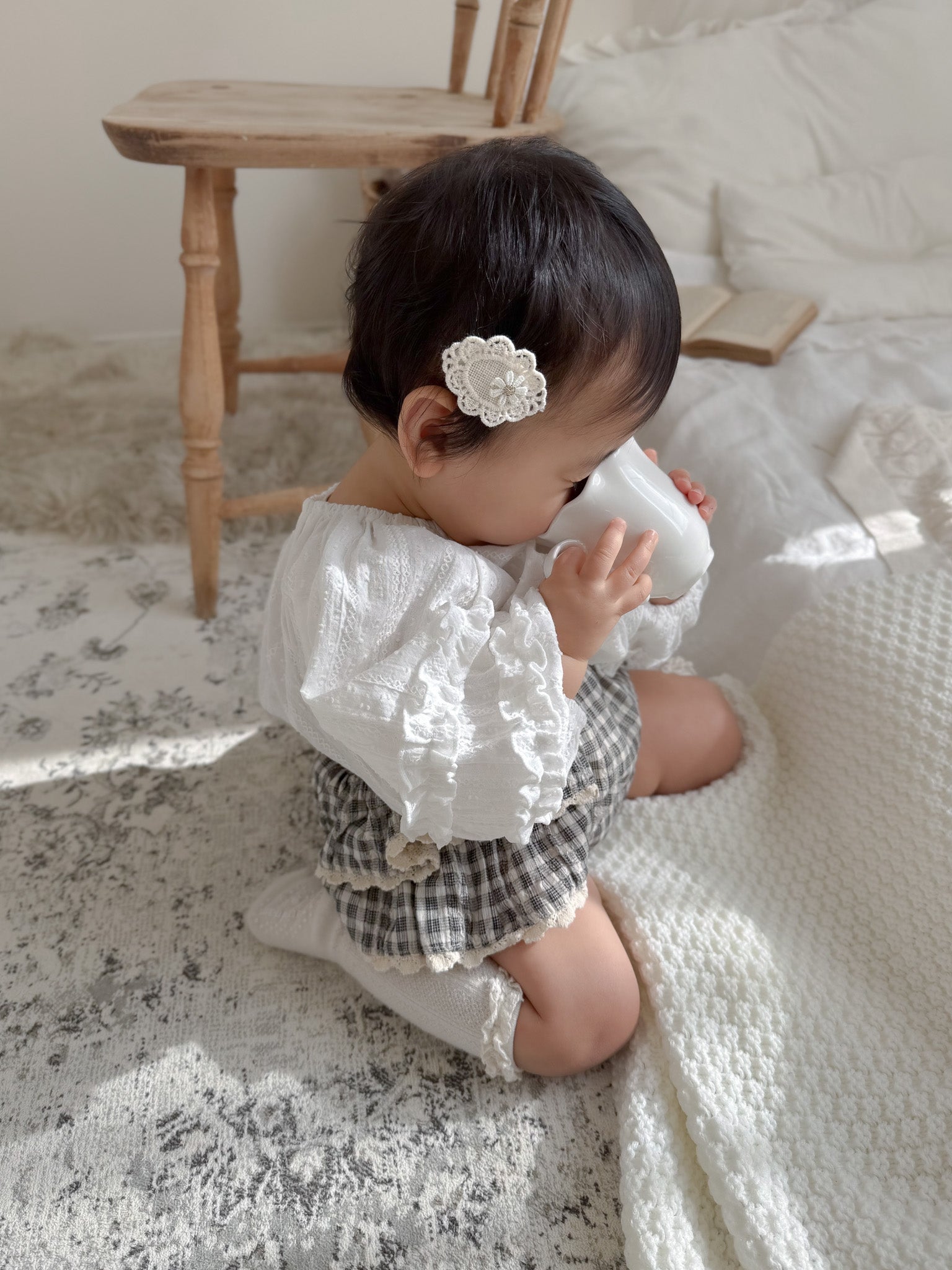 Shirley check frill bloomer