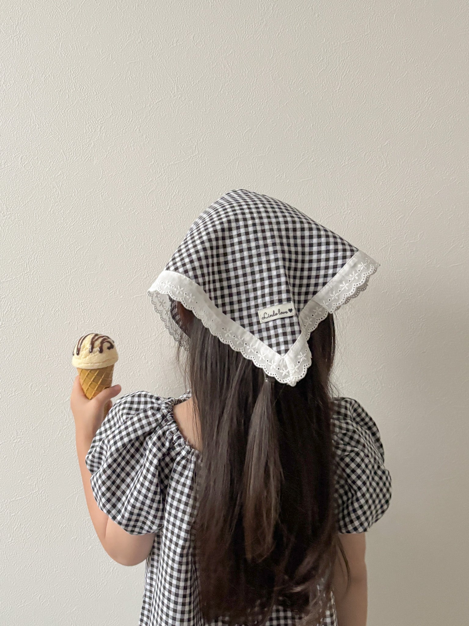 Summer check scarf