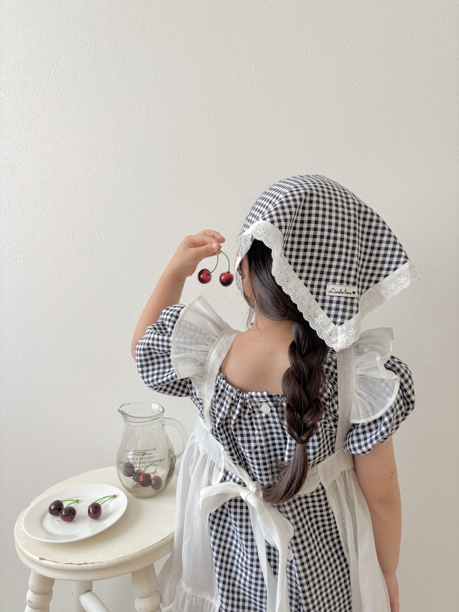 Summer check scarf