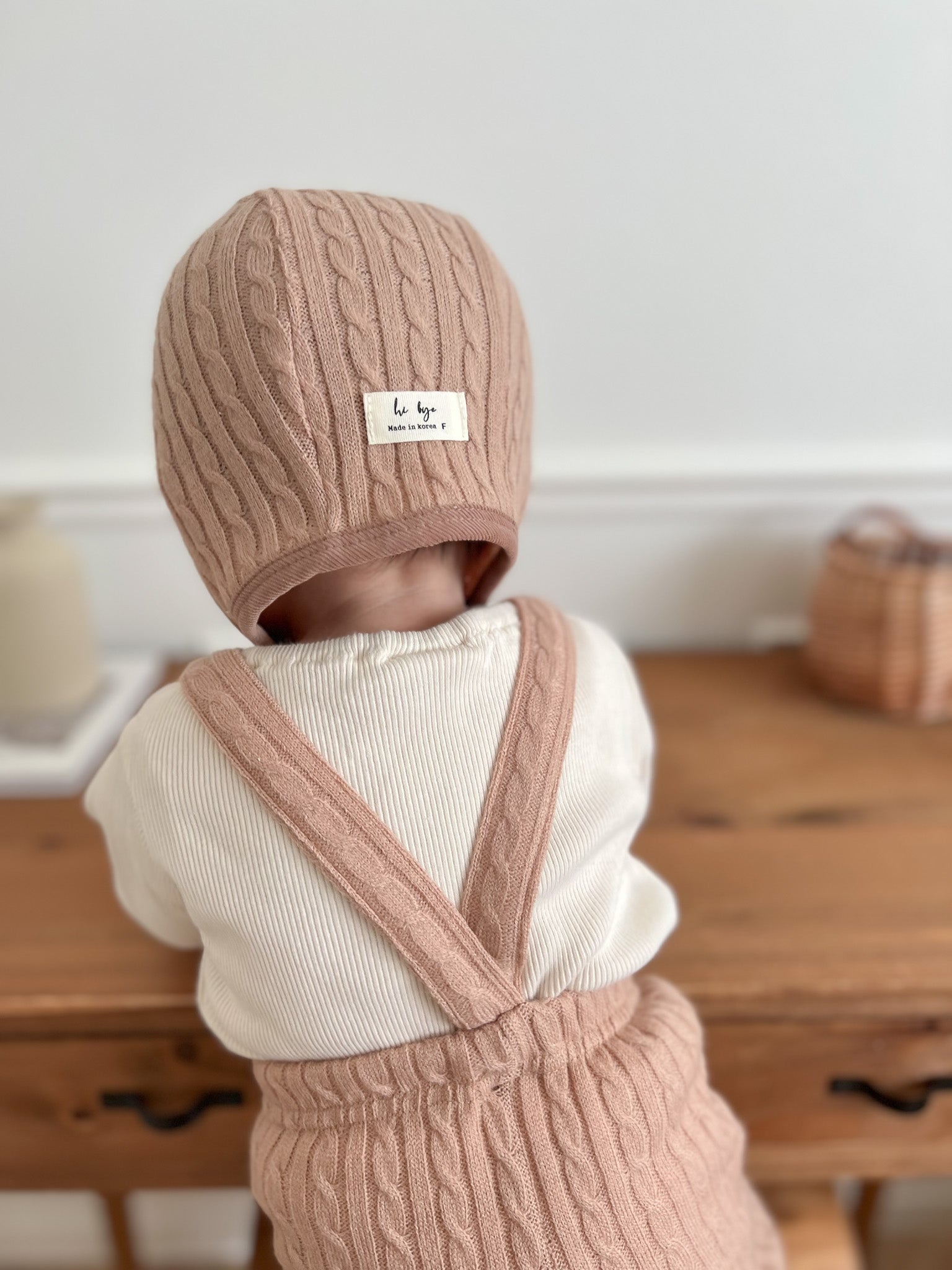 Ellis knit suspender leggings set