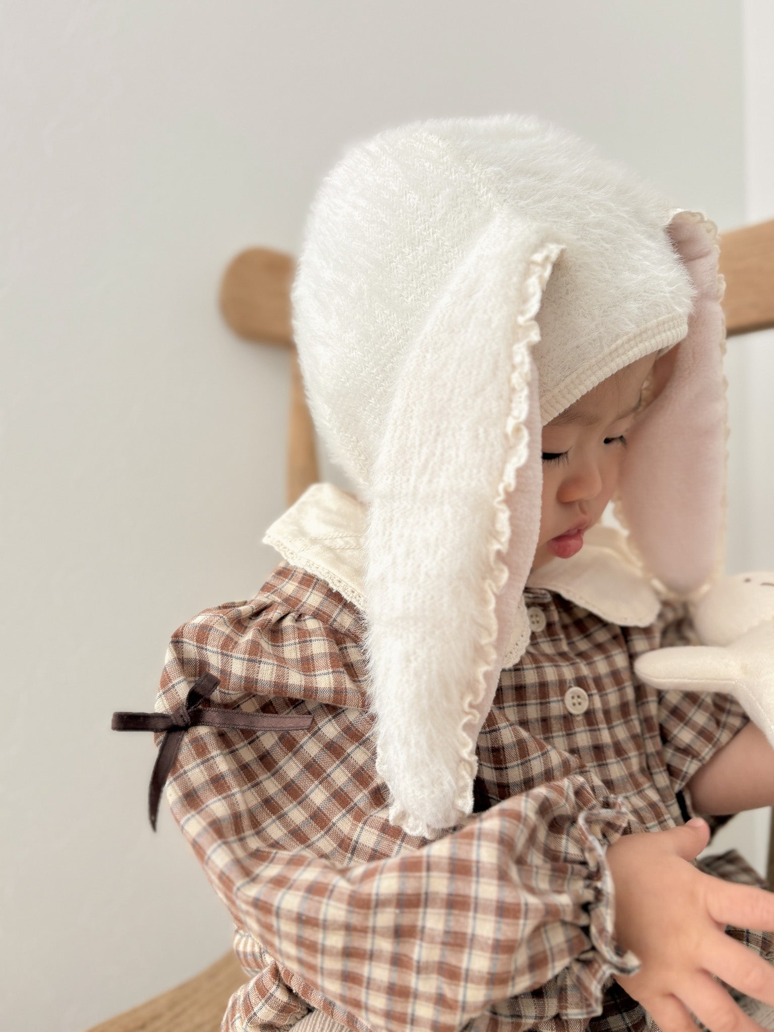 Bunny fur bonnet (baby)
