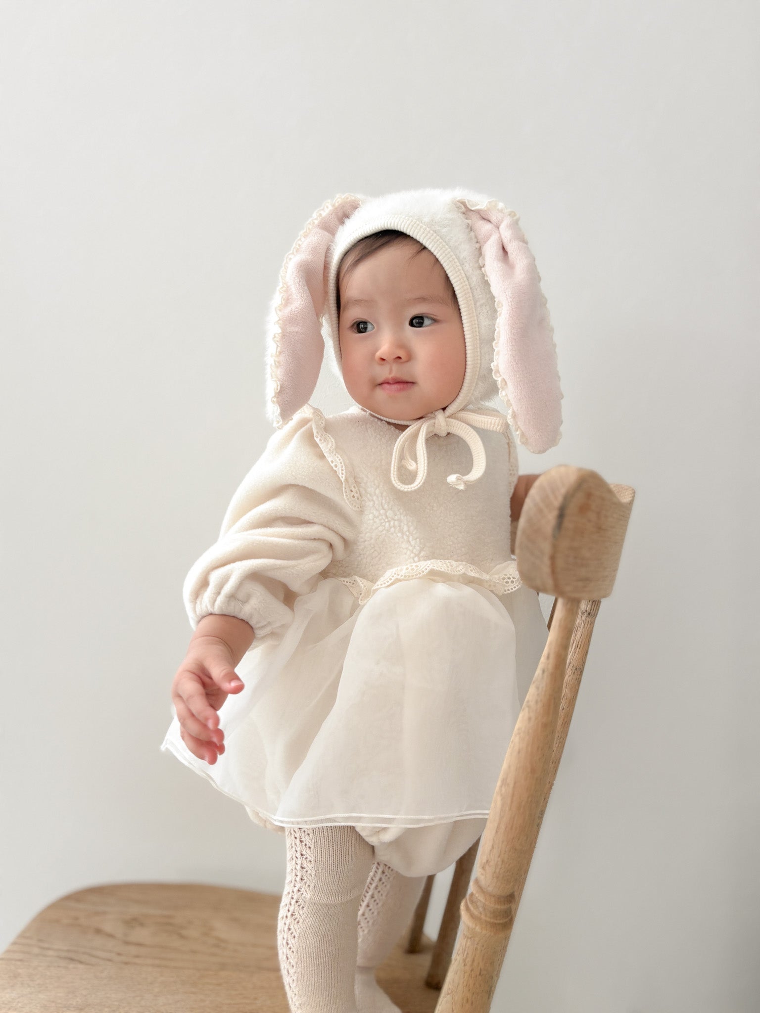 Bunny fur bonnet (baby)