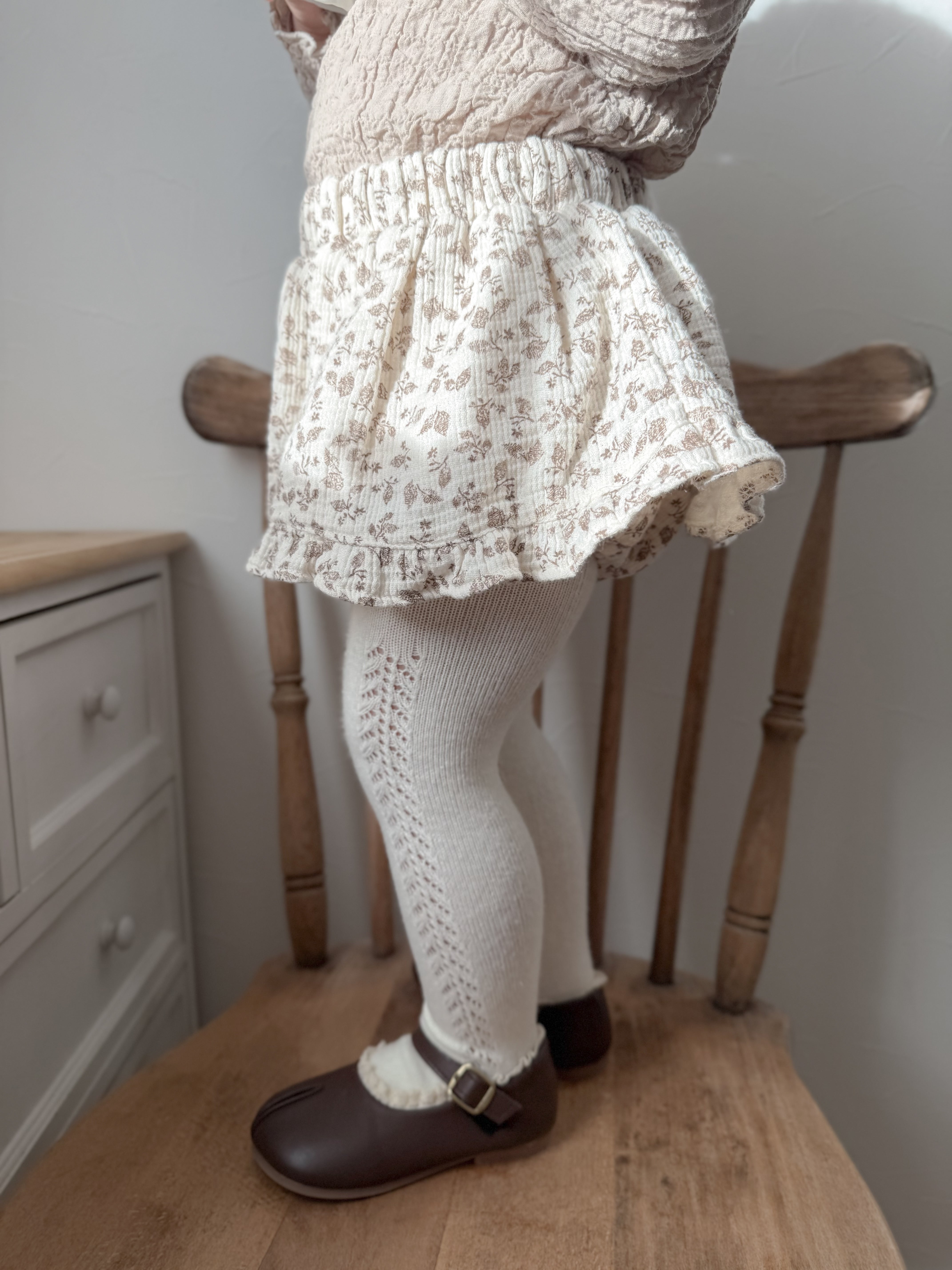 Flower frill cancan skirt