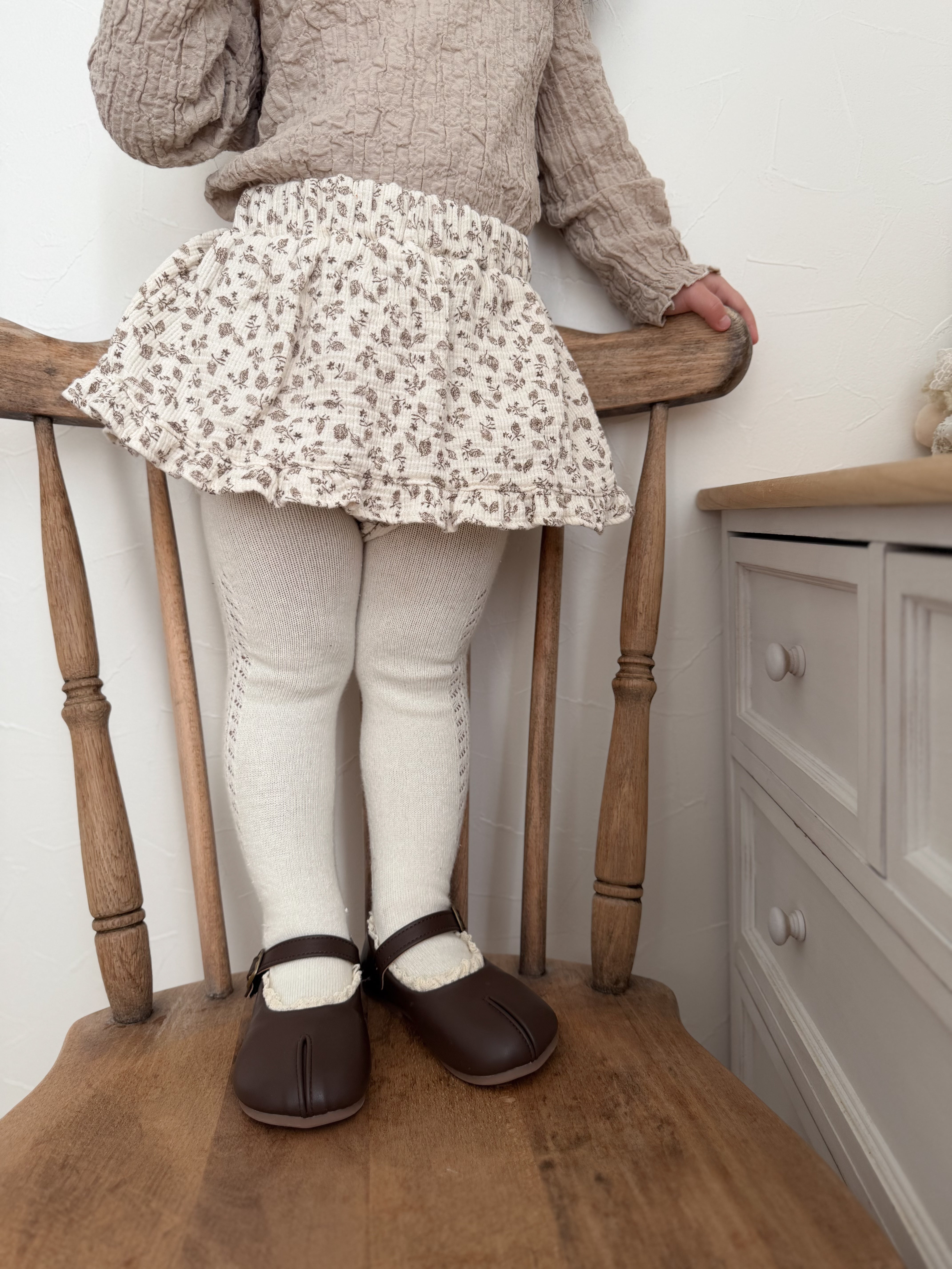 Flower frill cancan skirt