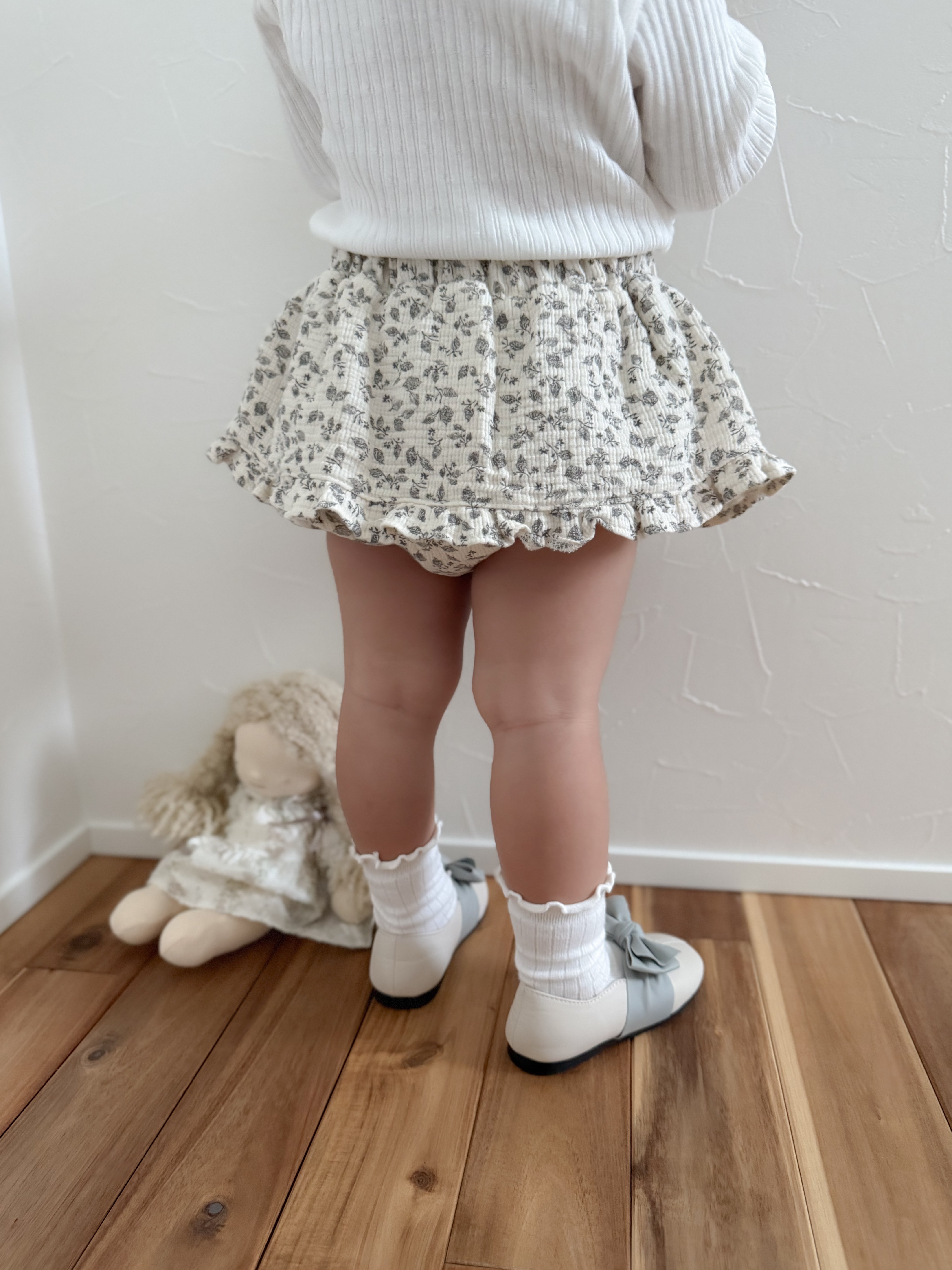 Flower frill cancan skirt