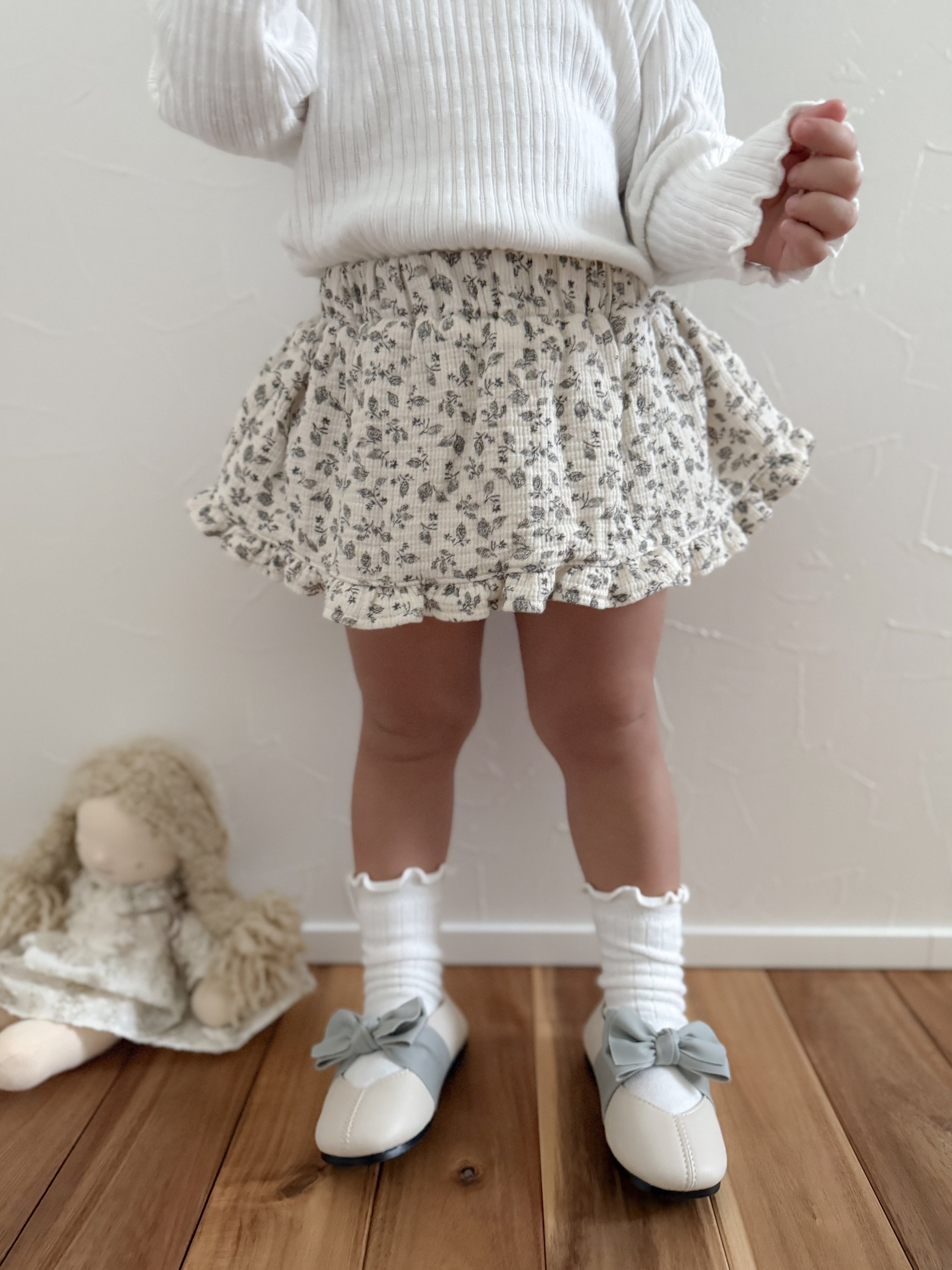 Flower frill cancan skirt