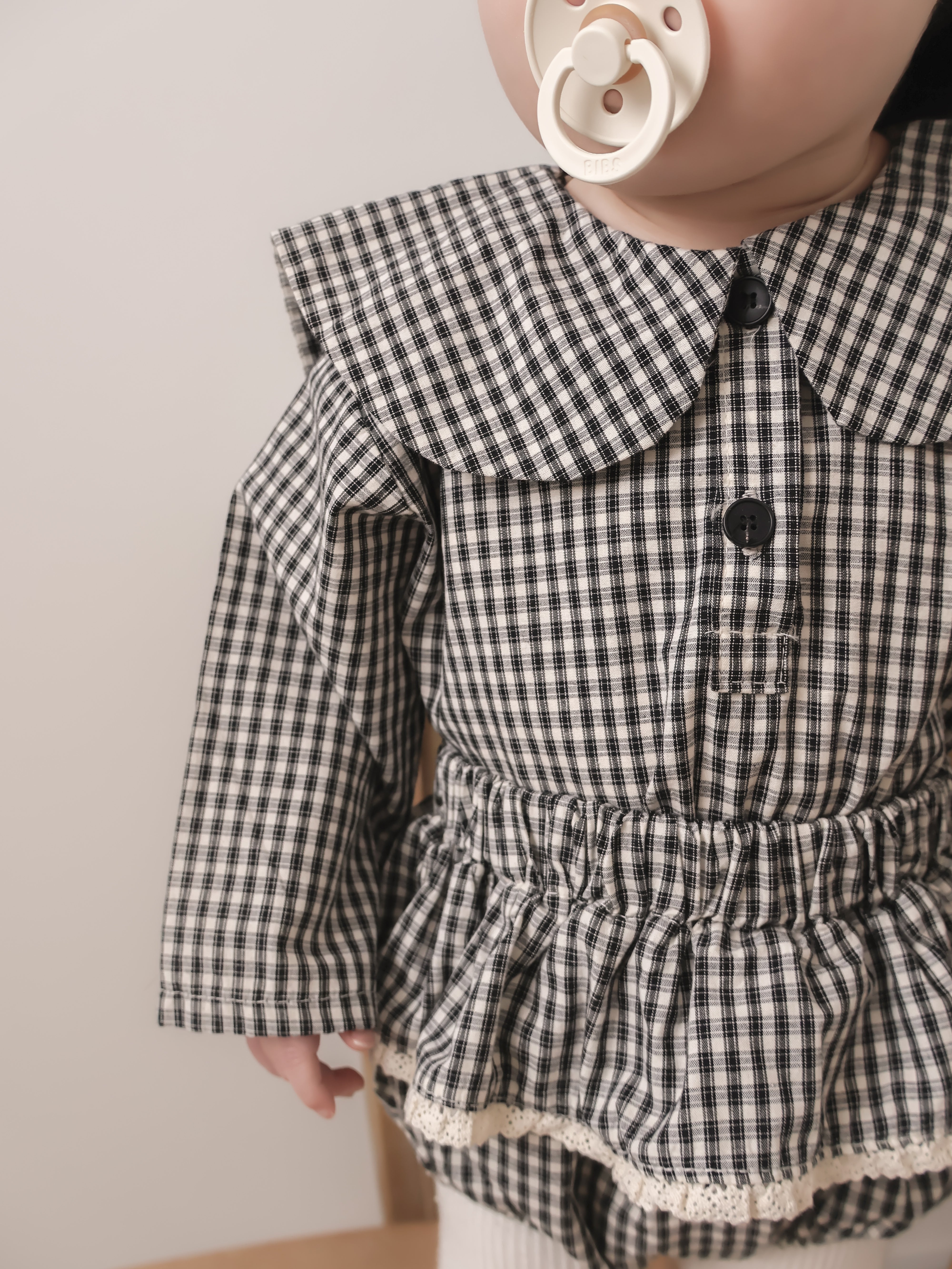 Check sailor blouse