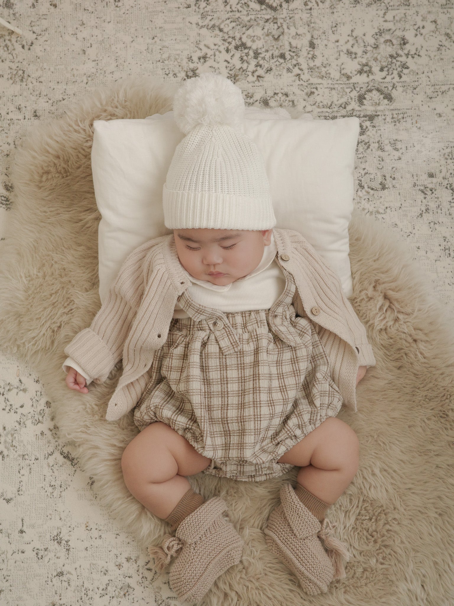 Soft check suspender bloomer