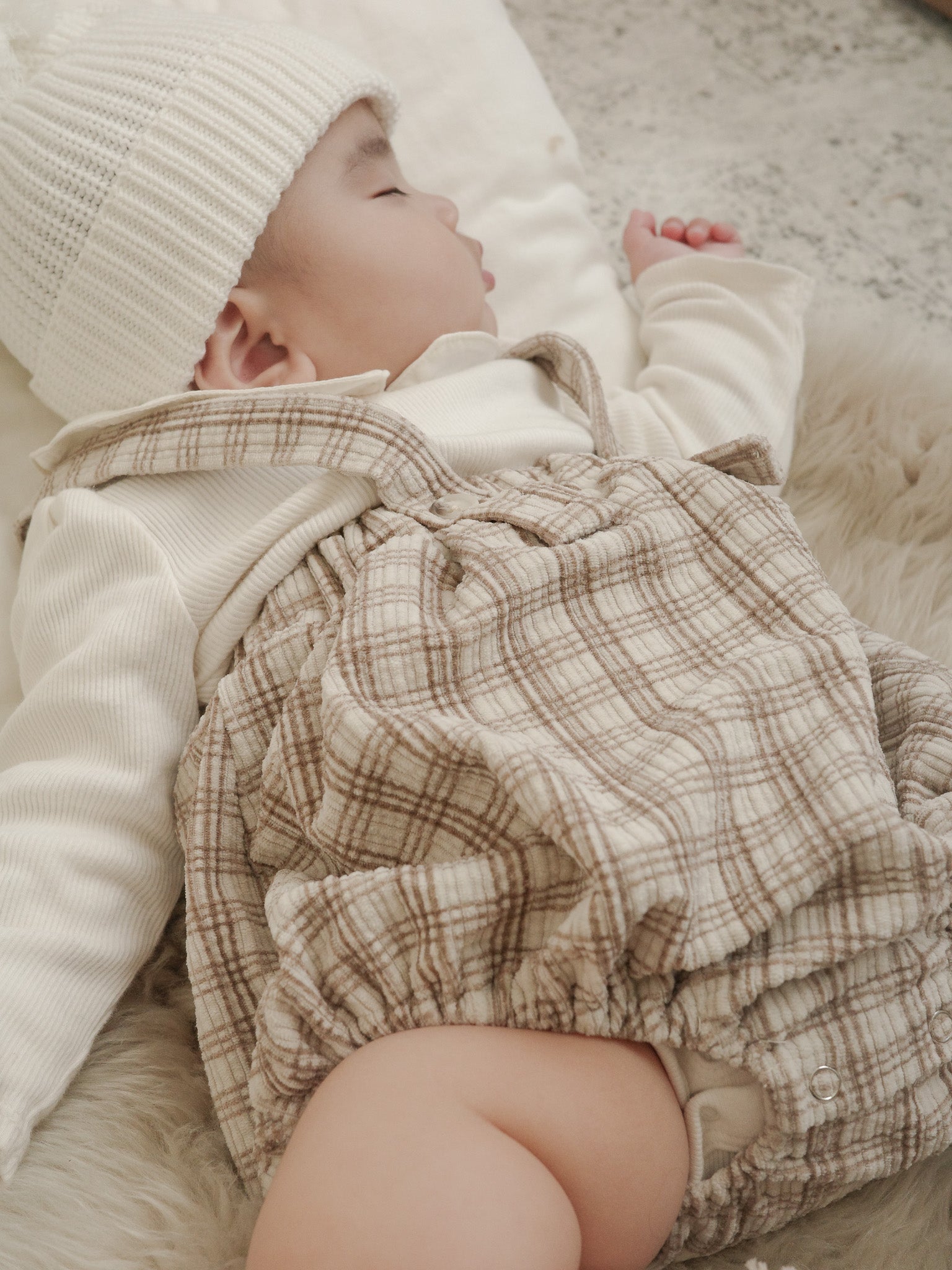 Soft check suspender bloomer