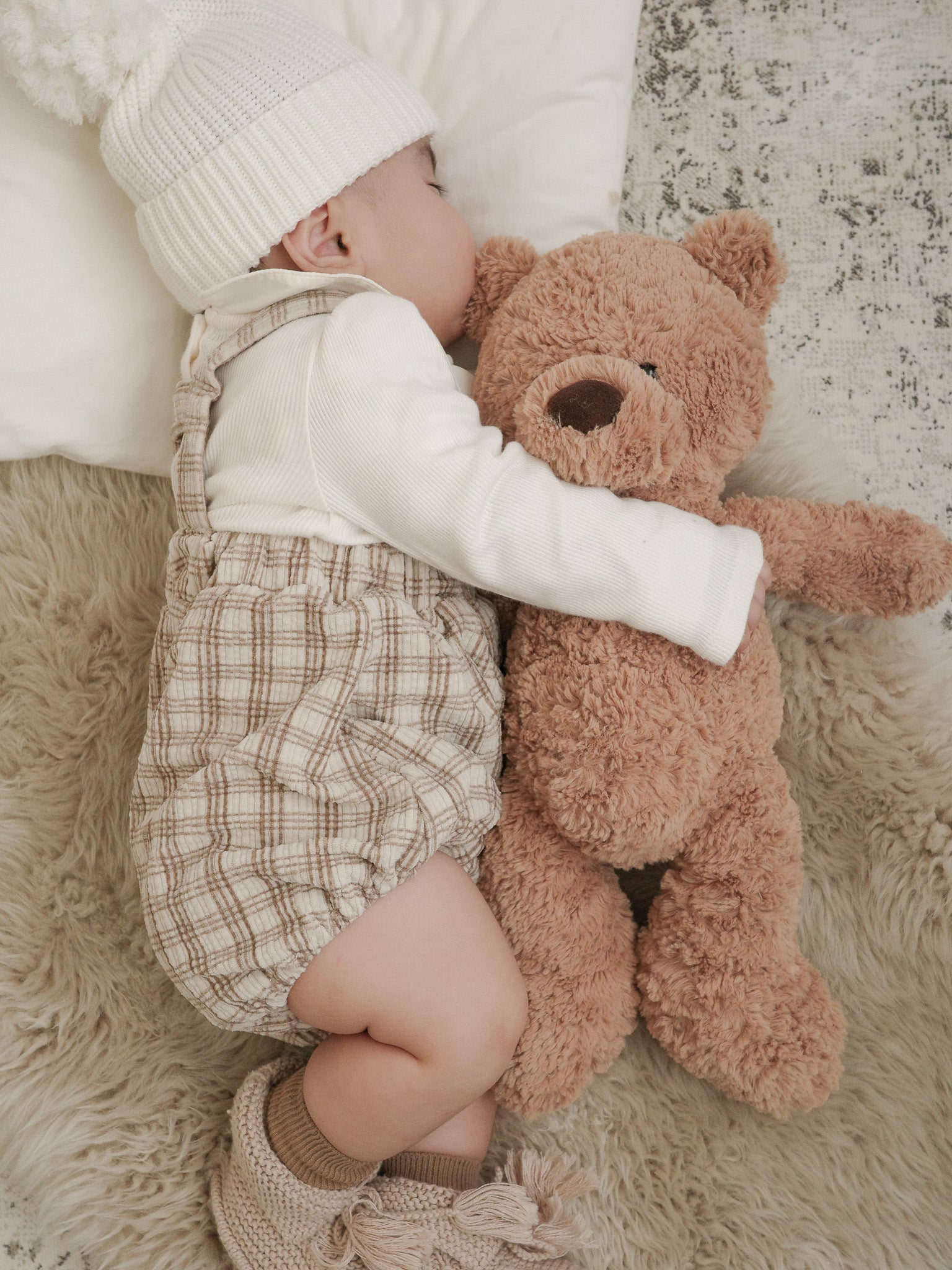 Soft check suspender bloomer